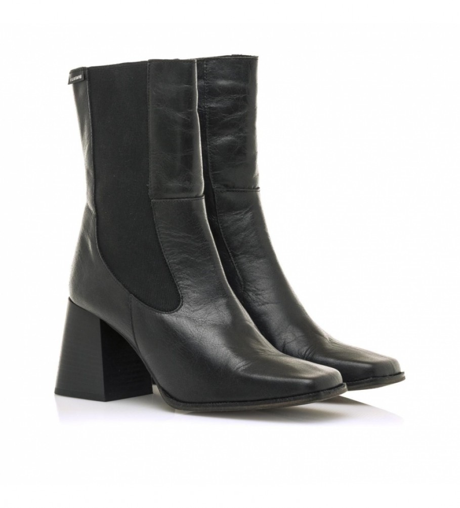 Mustang Botines de piel Portya negro -Altura tacón: 7,5cm- - Tienda  Esdemarca moda, calzado y complementos - zapatos de marca y zapatillas de  marca