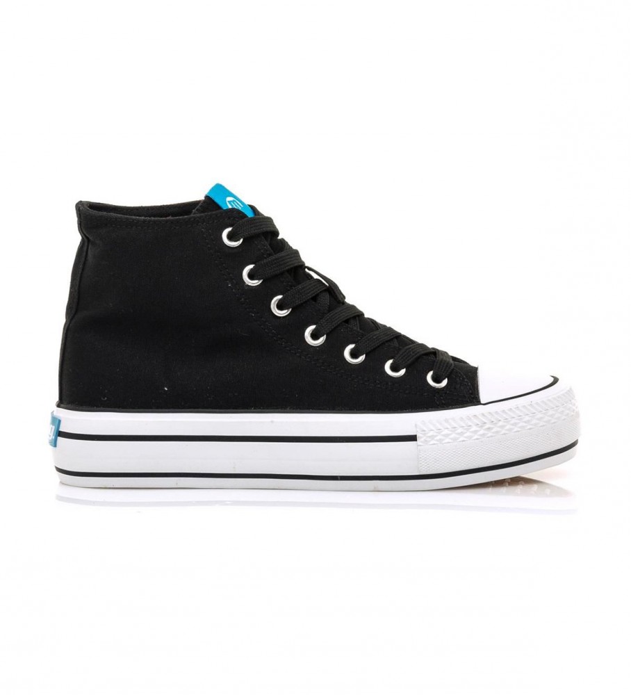 Mustang Bigger-X black button-down sneakers