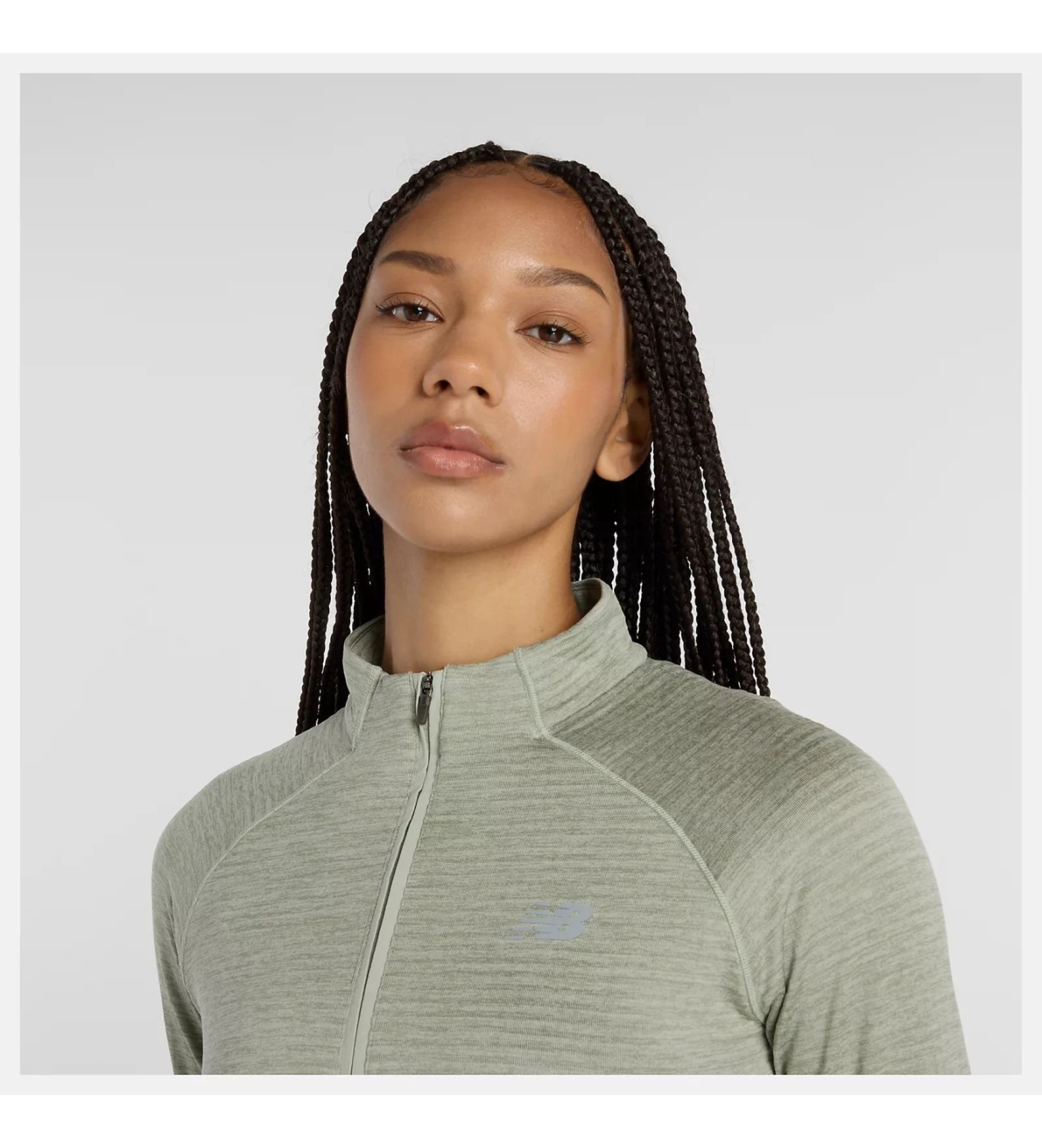 New Balance Athletics Heat Grid 1/2 Zip T-shirt groen New Balance Athletics Heat Grid 1/2 Zip T-shirt groen