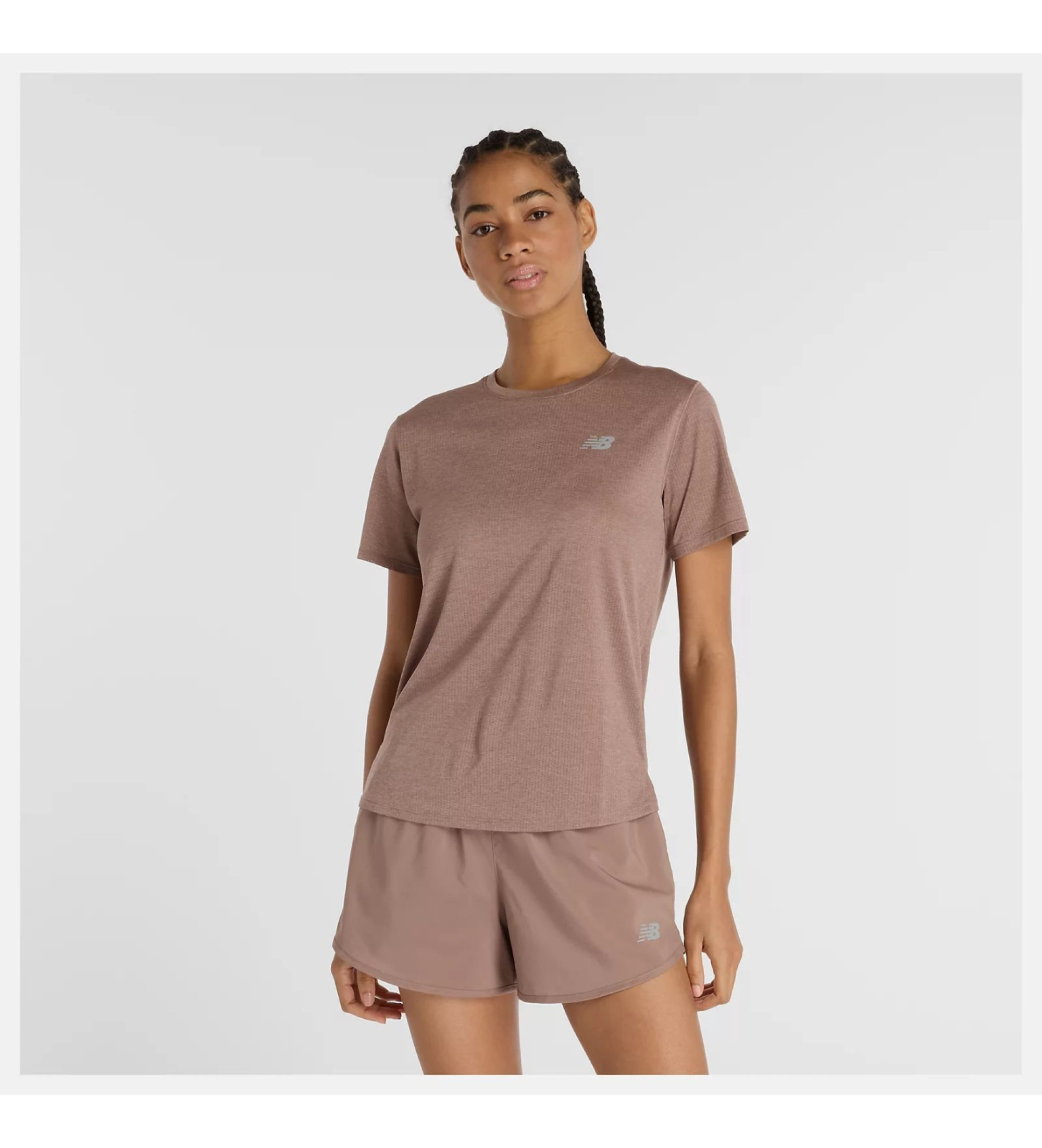 New Balance Atletiek T-shirt bruin New Balance Atletiek T-shirt bruin