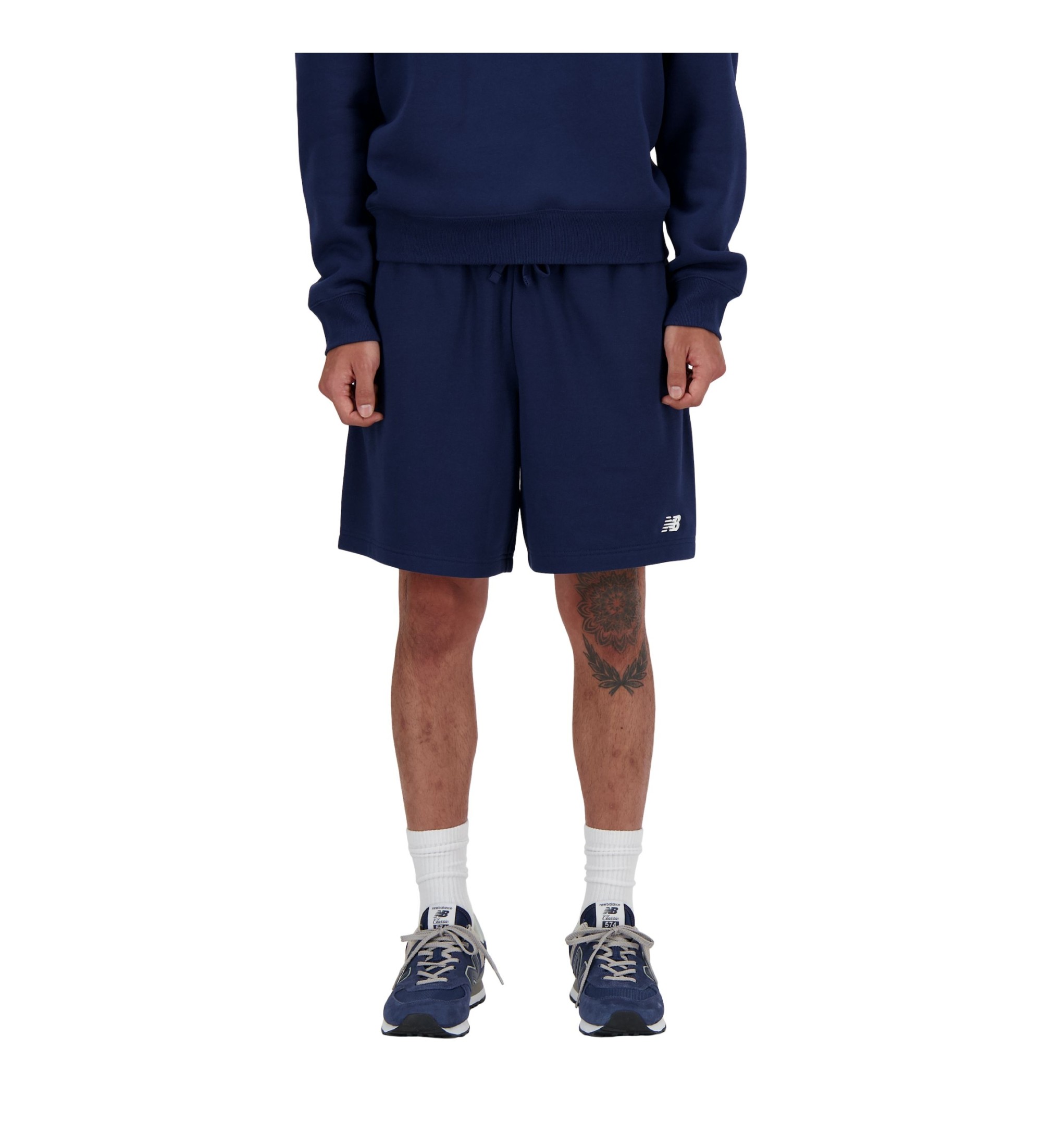 New Balance Sport Essentials Shorts aus franzsischem Frottee 7 navy