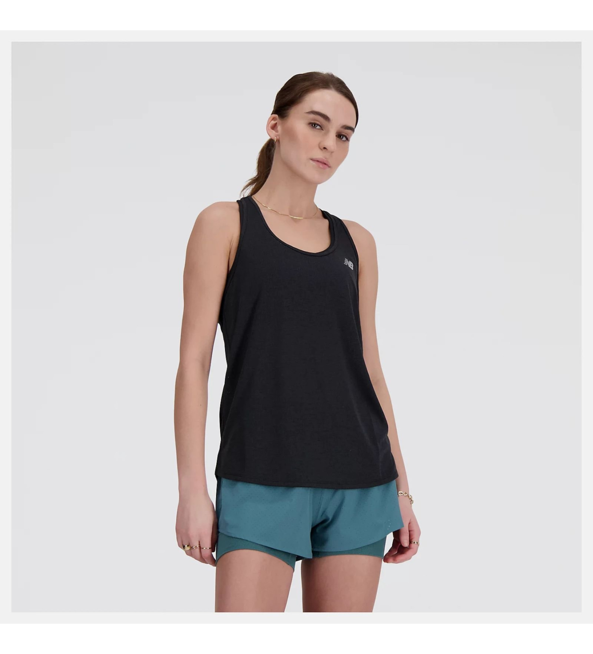 New Balance Mouwloos T-shirt zwart New Balance Mouwloos T-shirt zwart