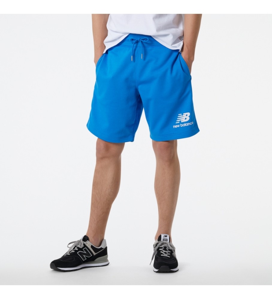 New Balance Shorts NB Essentials Empilhados Logotipo azul
