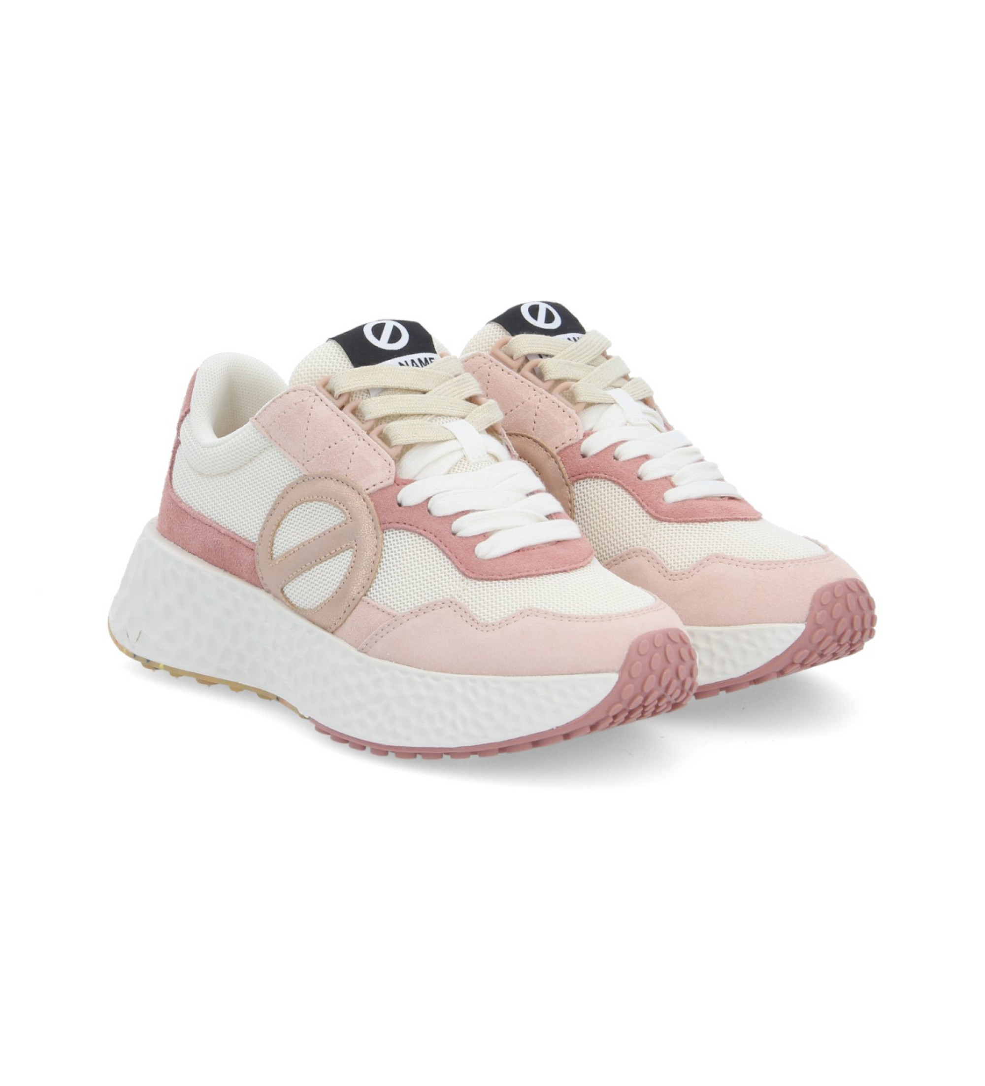 NO NAME Baskets en cuir rose Carter Jogger