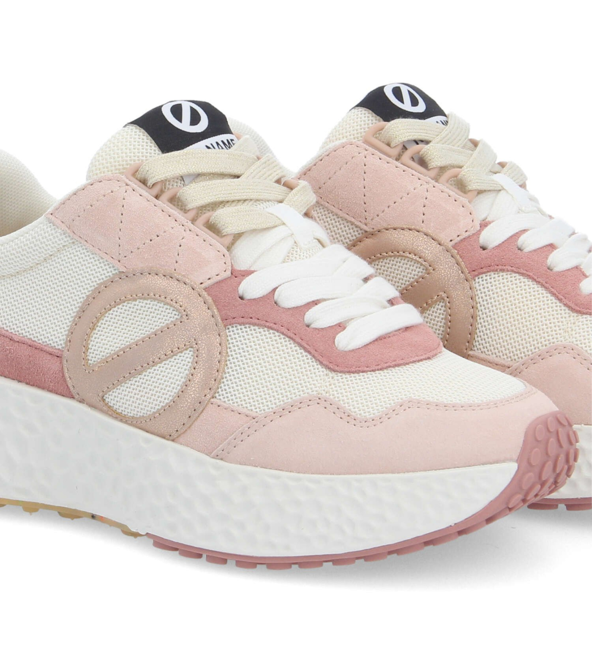 NO NAME Baskets en cuir rose Carter Jogger