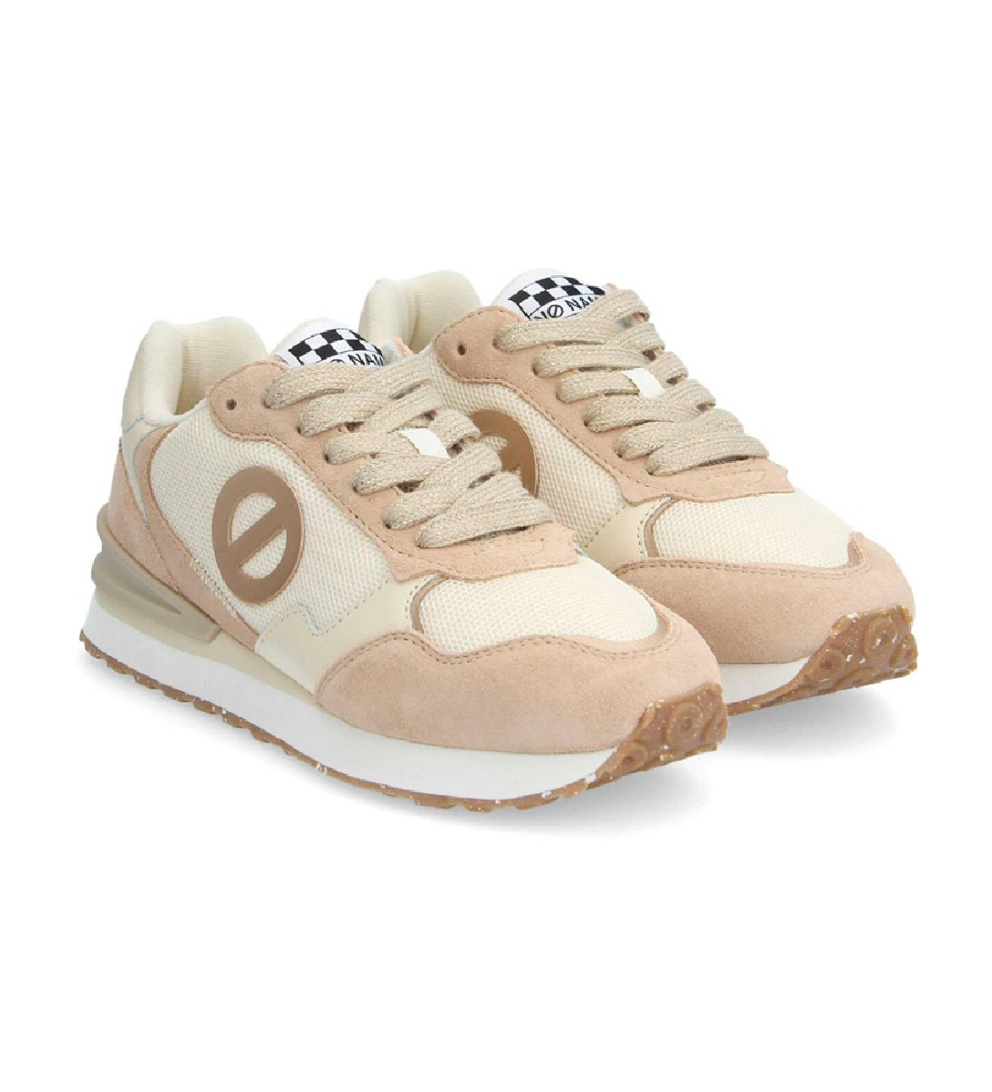 NO NAME Zapatillas de Piel Tova Runner beige