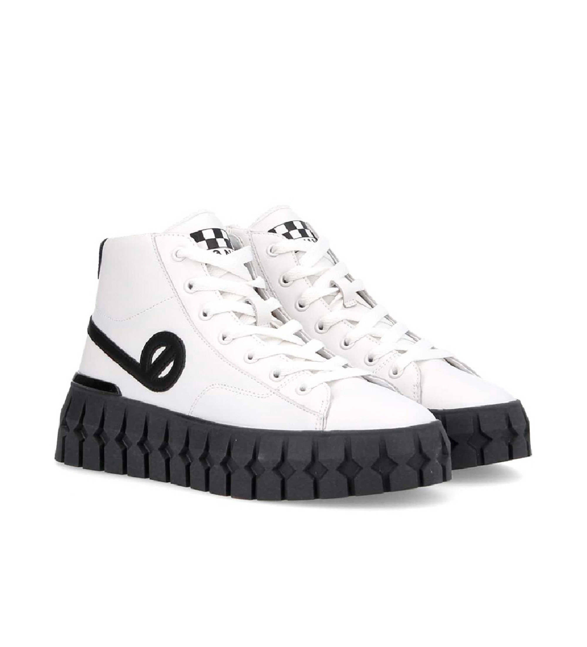NO NAME Zapatillas de piel Play Mid de caña alta blanco