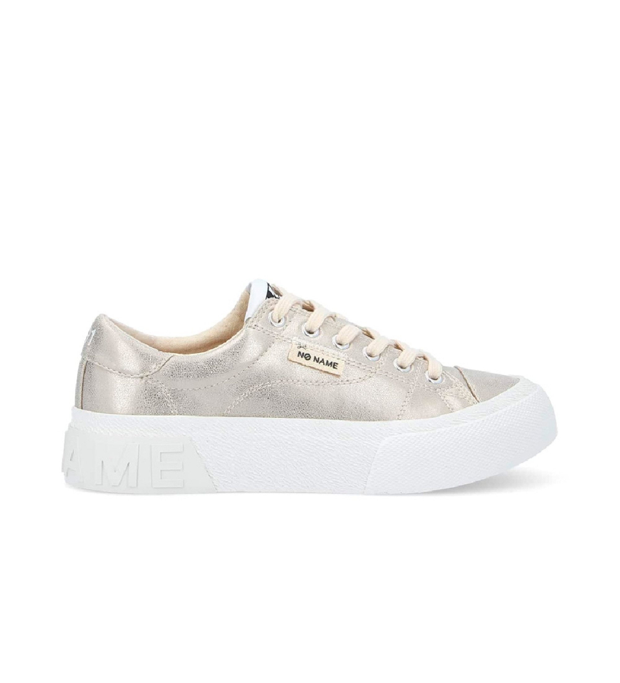 NO NAME Reset Sneaker con tomaia metallizzata e suola oro chiaro