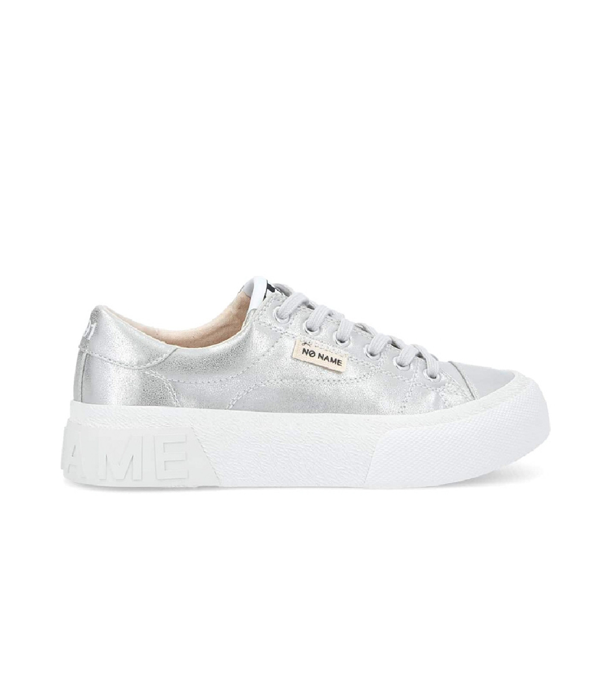 NO NAME Reset Sneaker mit metallischem Obermaterial und leichter silberner Sohle