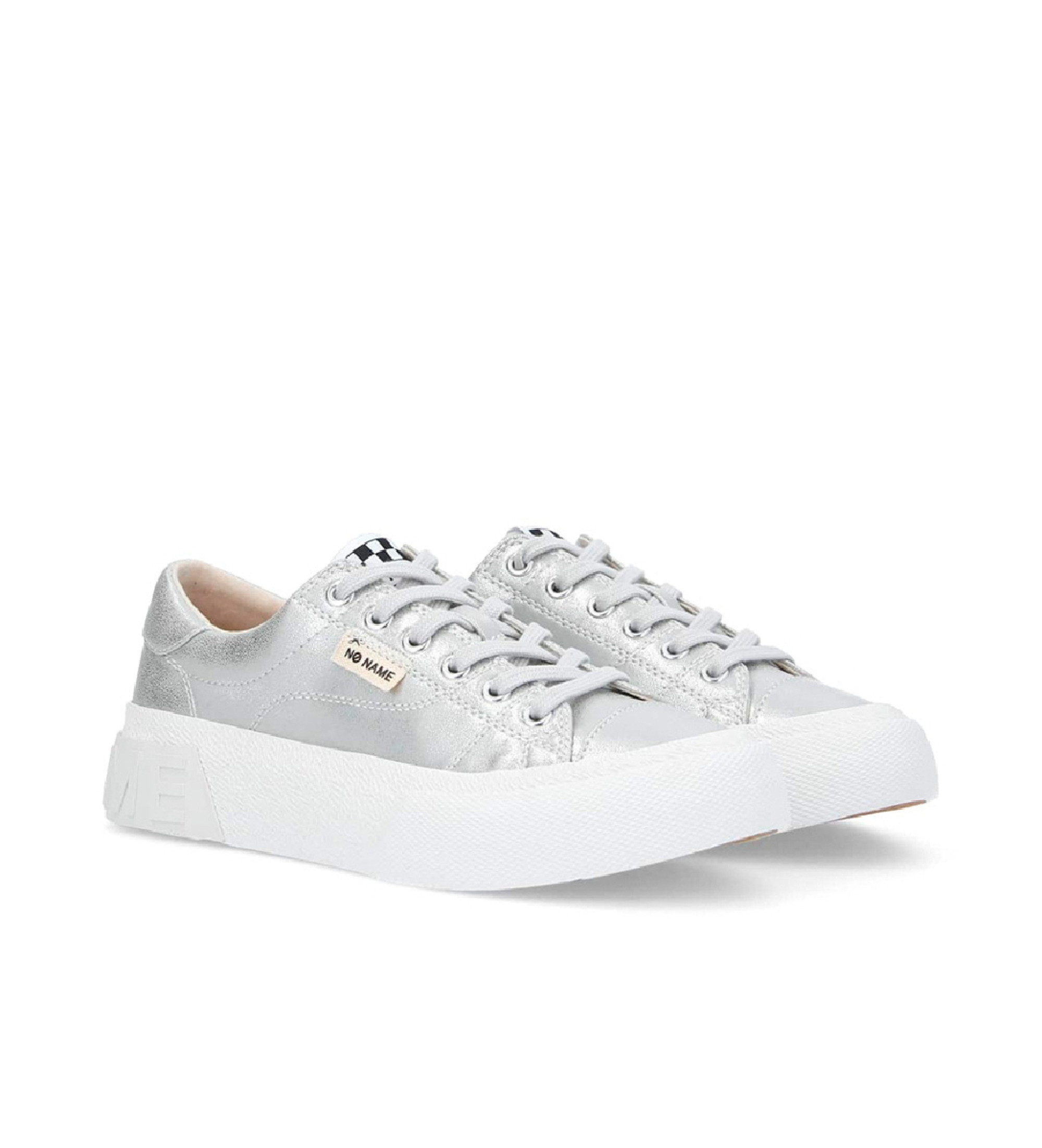NO NAME Reset Sneaker mit metallischem Obermaterial und leichter silberner Sohle