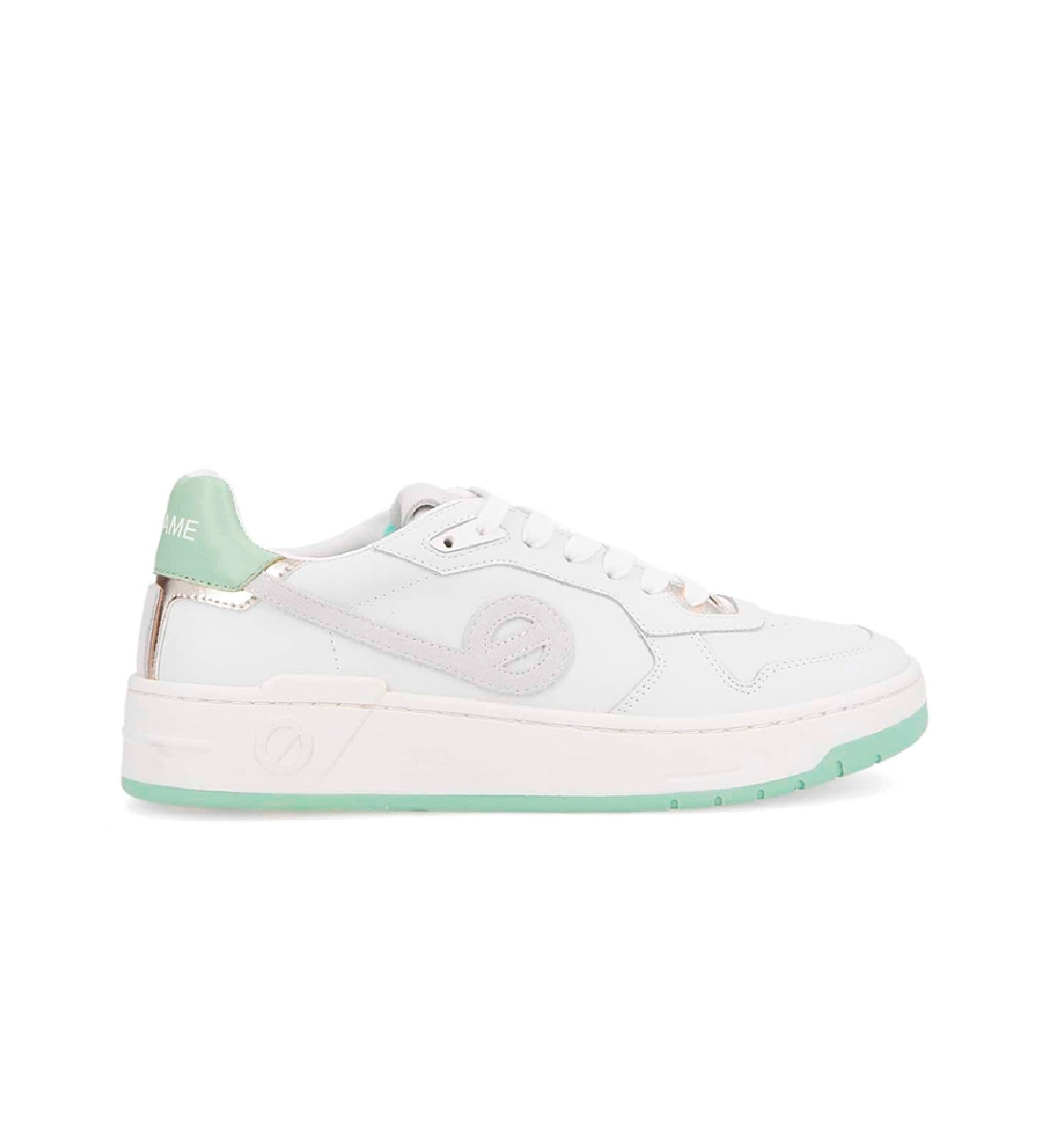 NO NAME Kelly sneakers i lder med ljusgrn snrning
