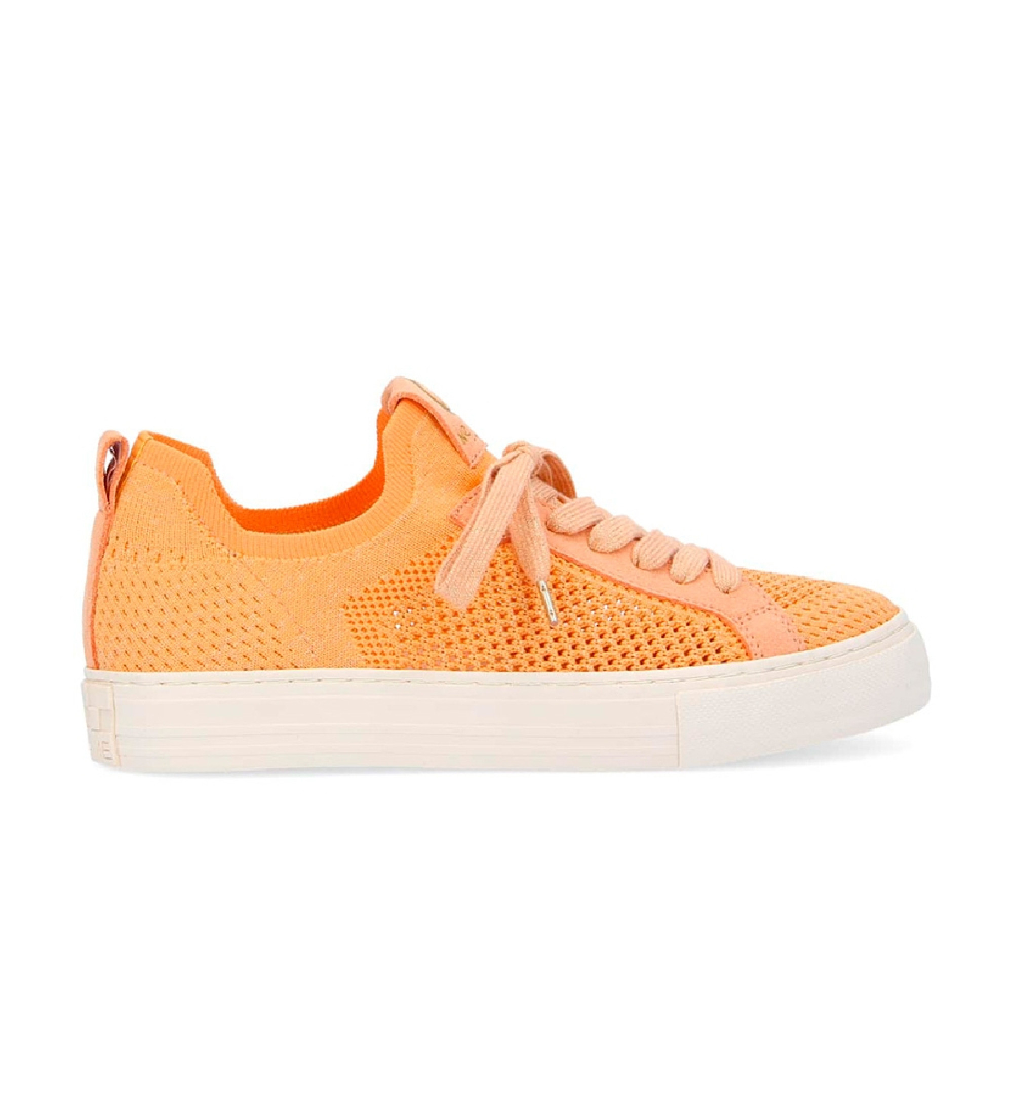 NO NAME Sneakers in tessuto con lacci arancioni