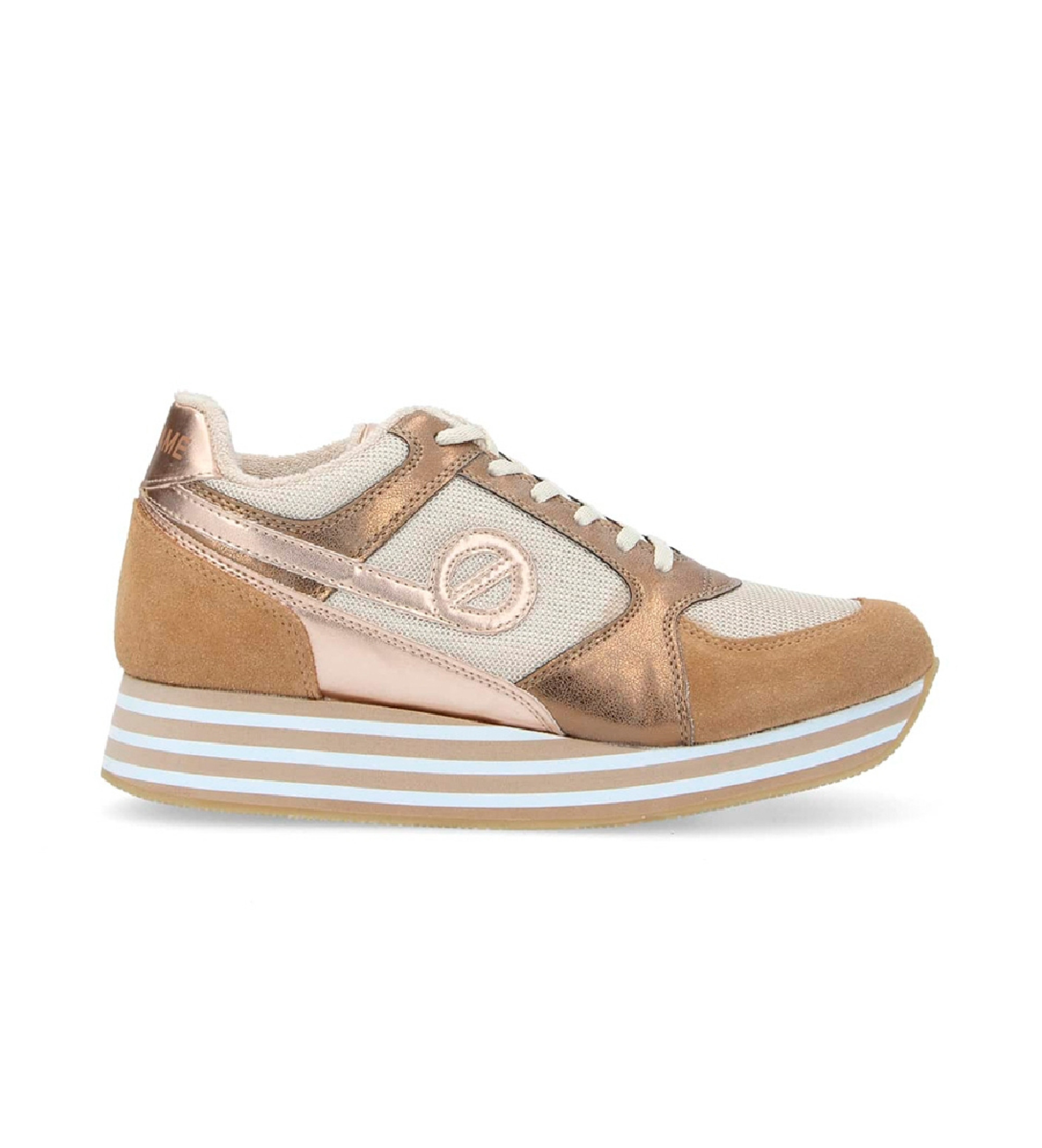NO NAME Parko Jogger trainers in material combination with brown two-tone sole