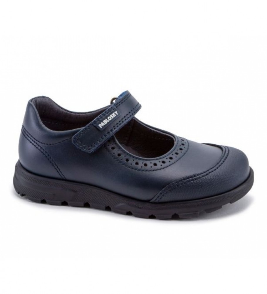 Pablosky Manoletinas de piel 334120 azul marino - Tienda Esdemarca moda,  calzado y complementos - zapatos de marca y zapatillas de marca