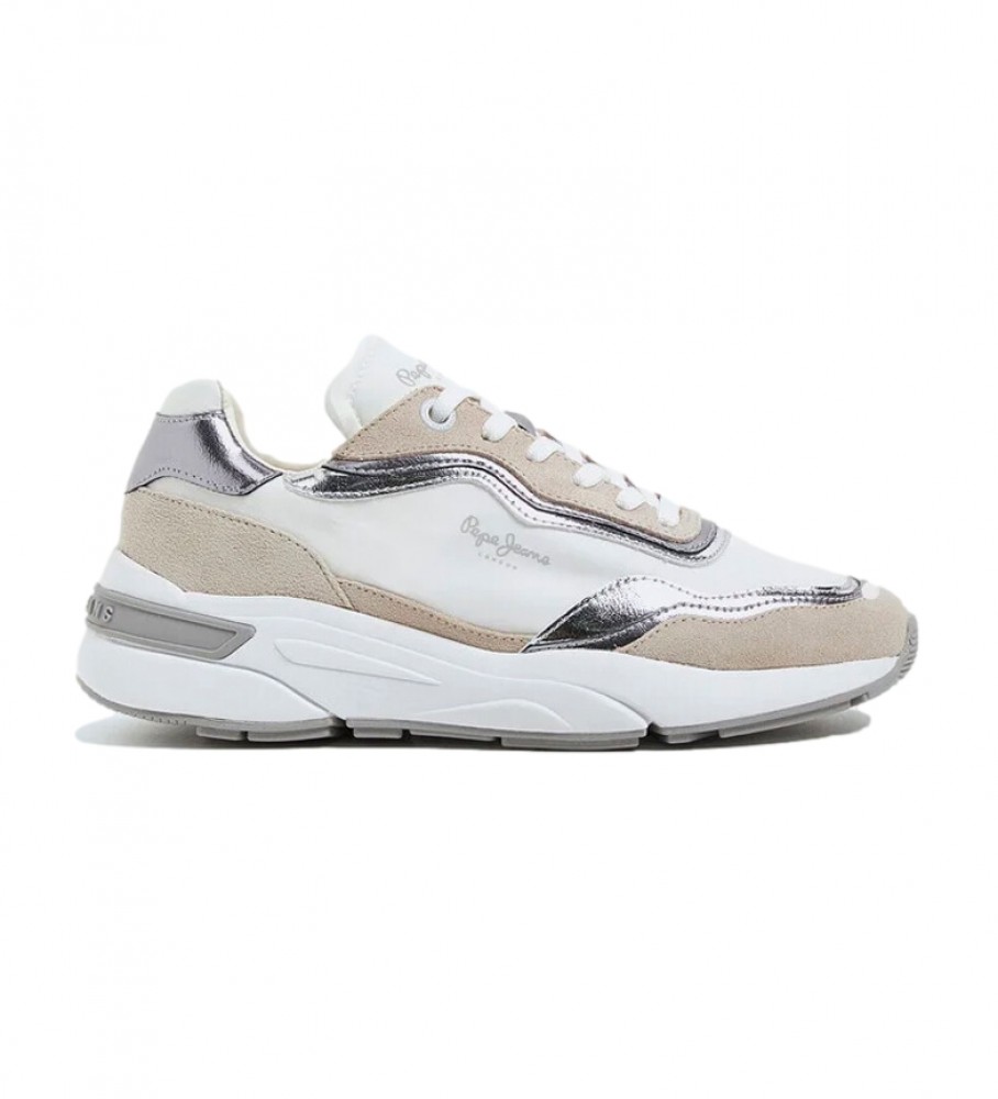 Pepe Jeans Arrow Layer beige leather sneakers