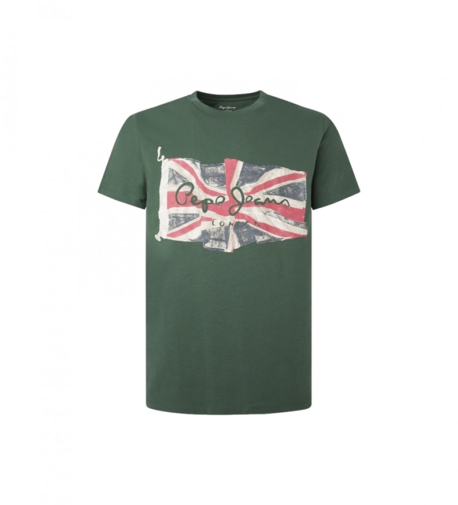 Pepe Jeans Flag Logo N T-shirt green