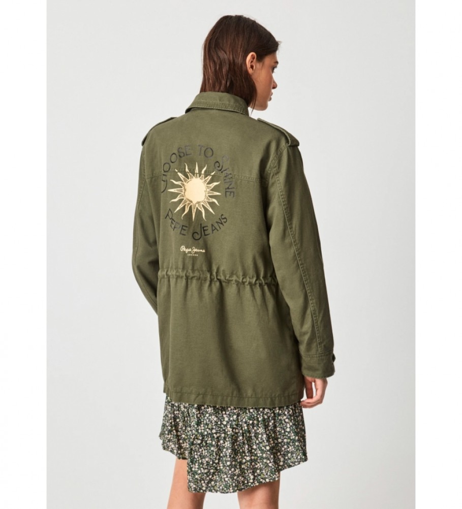 Pepe Jeans Chaqueta Nelly verde - Tienda Esdemarca moda, calzado y  complementos - zapatos de marca y zapatillas de marca