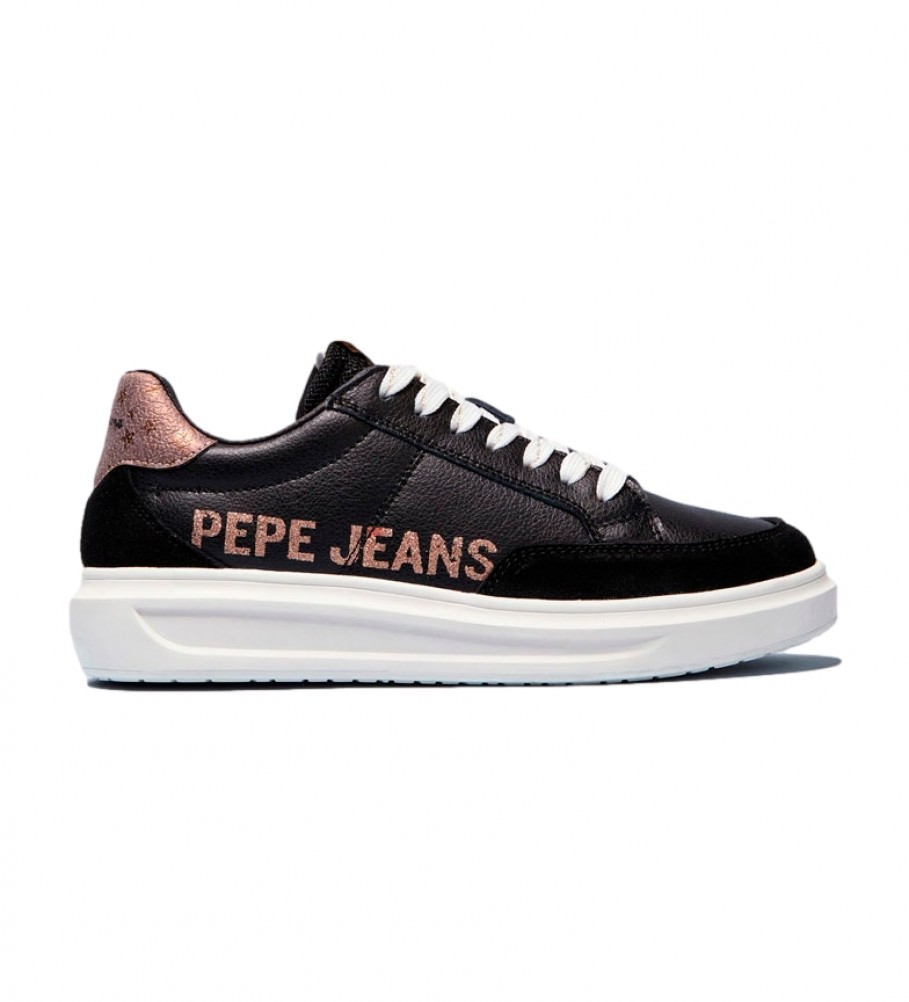 Pepe Jeans Abbey Willy black leather sneakers