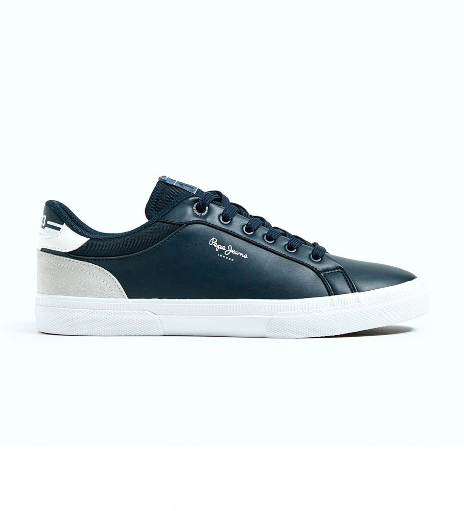 Pepe Jeans Kenton Colours blue leather sneakers