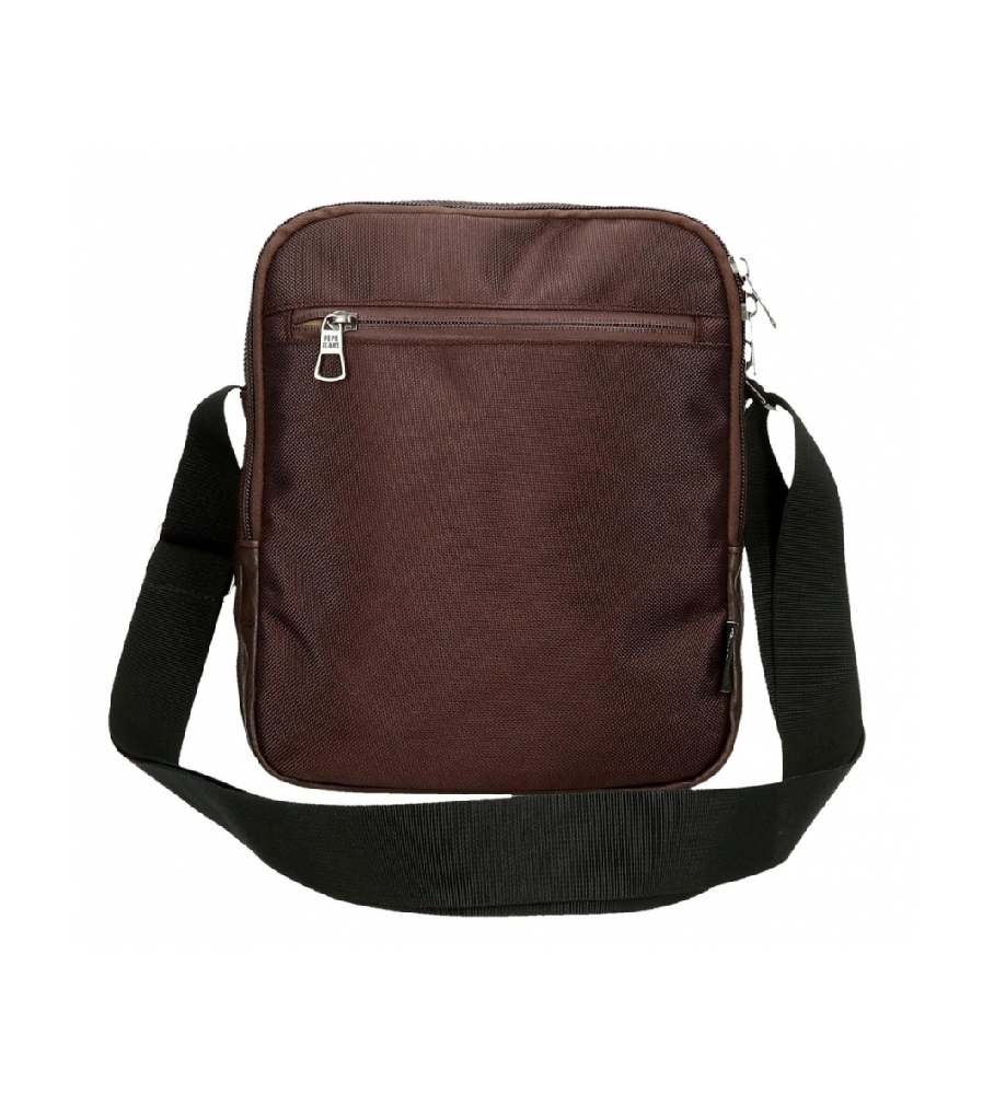 Pepe Jeans Dwukomorowa torba na tablet Horley brązowa