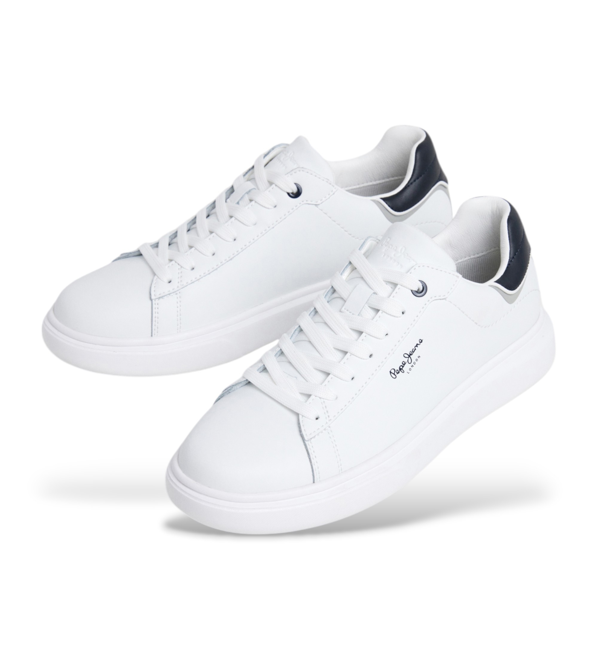 Pepe Jeans Zapatillas de piel Eaton One blanco