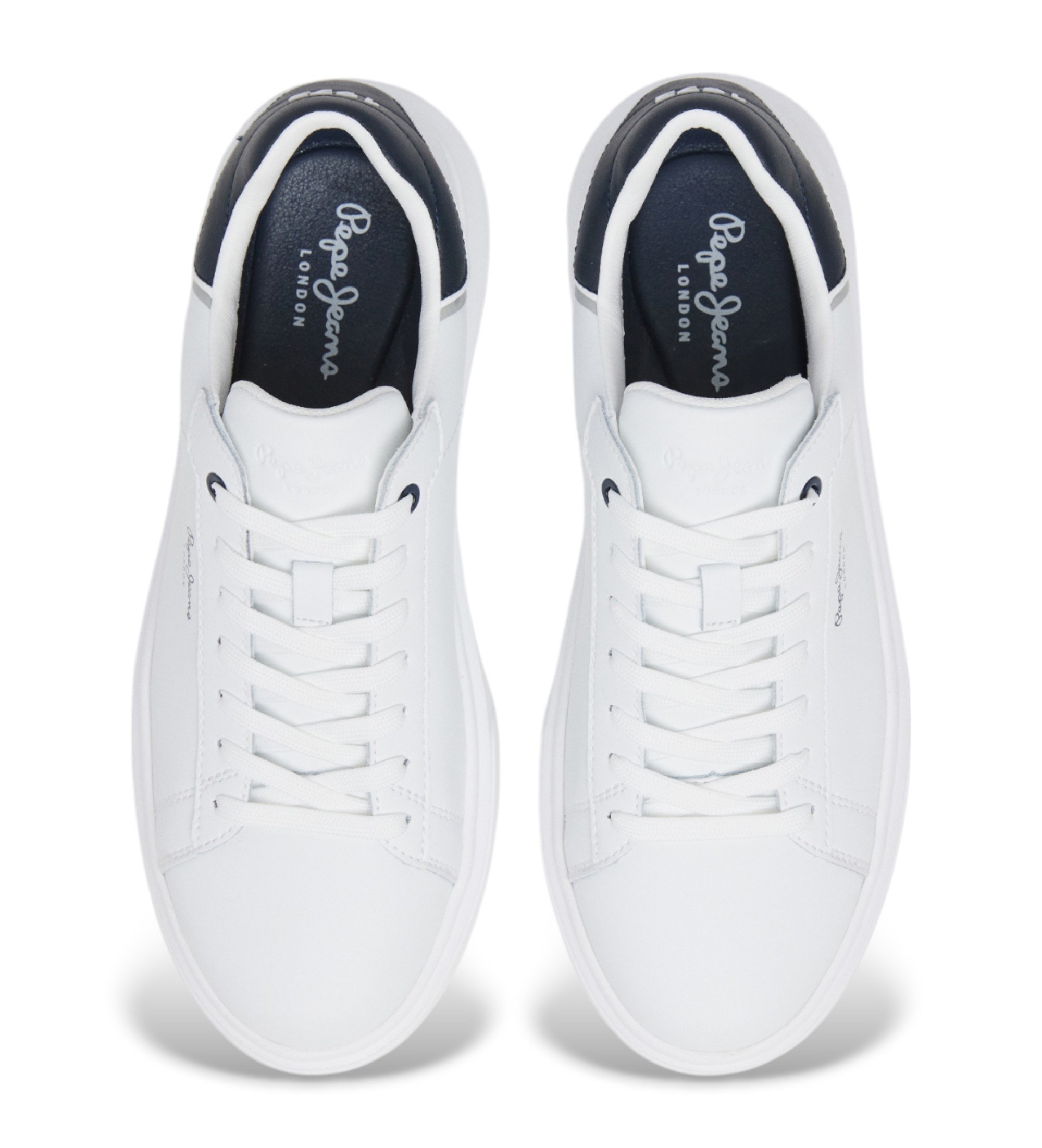 Pepe Jeans Zapatillas de piel Eaton One blanco