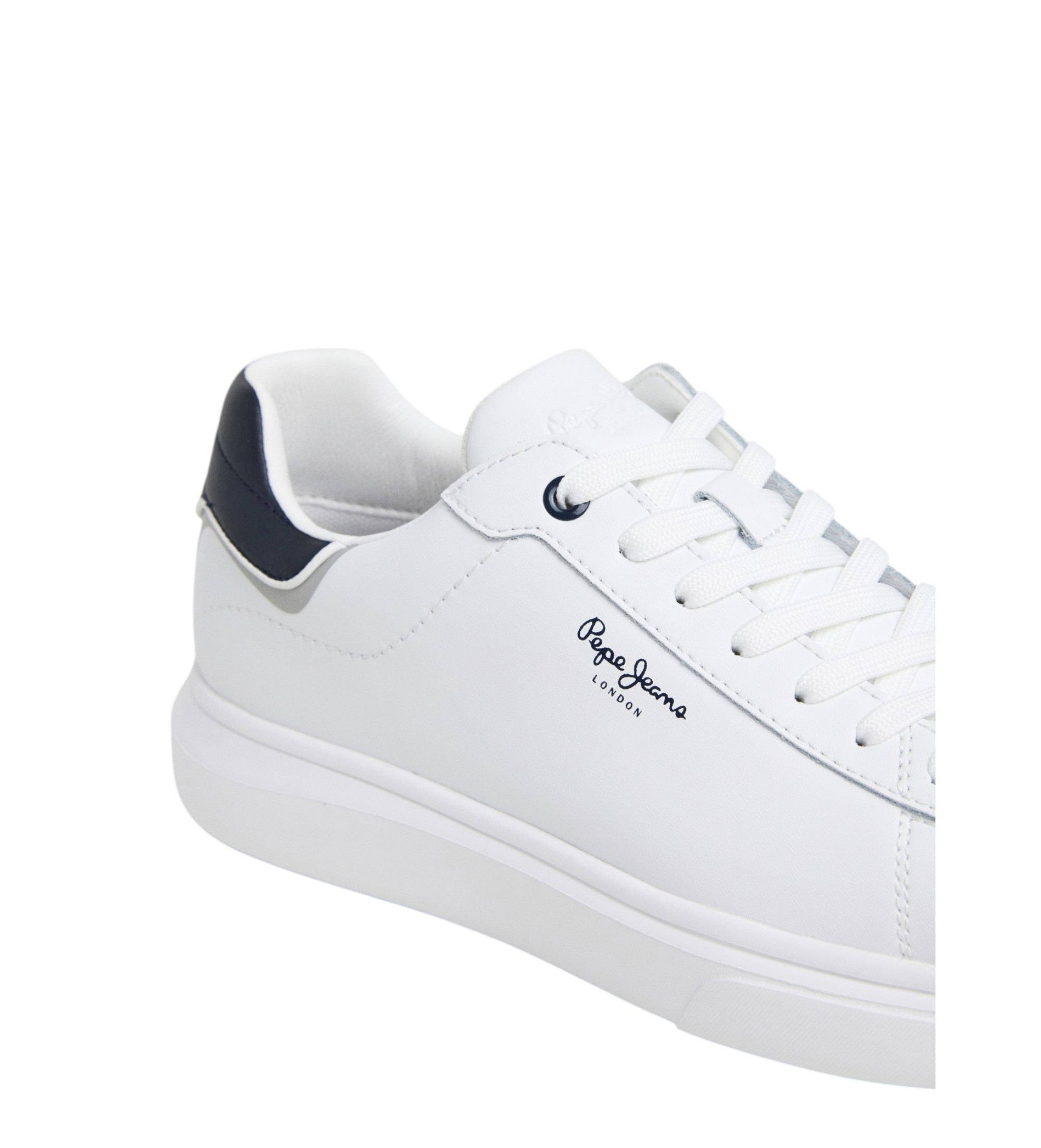 Pepe Jeans Zapatillas de piel Eaton One blanco