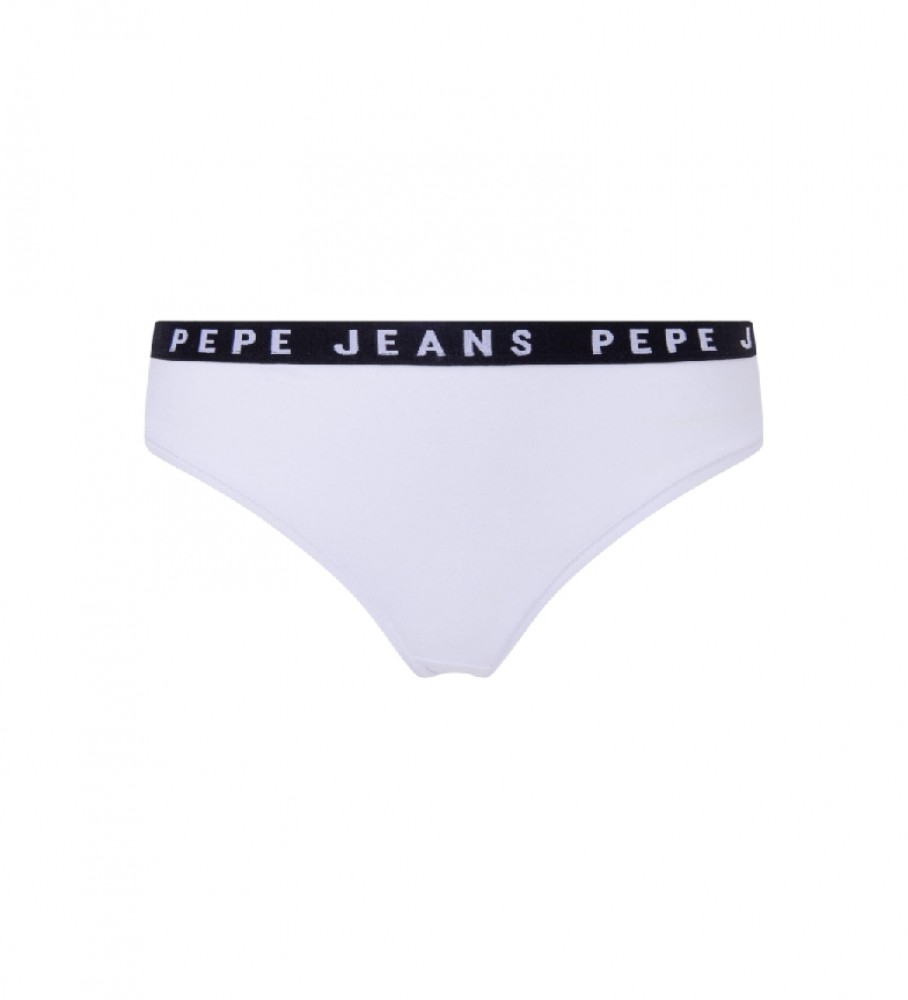 Pepe Jeans Tanga clássica com impressão do logótipo em branco