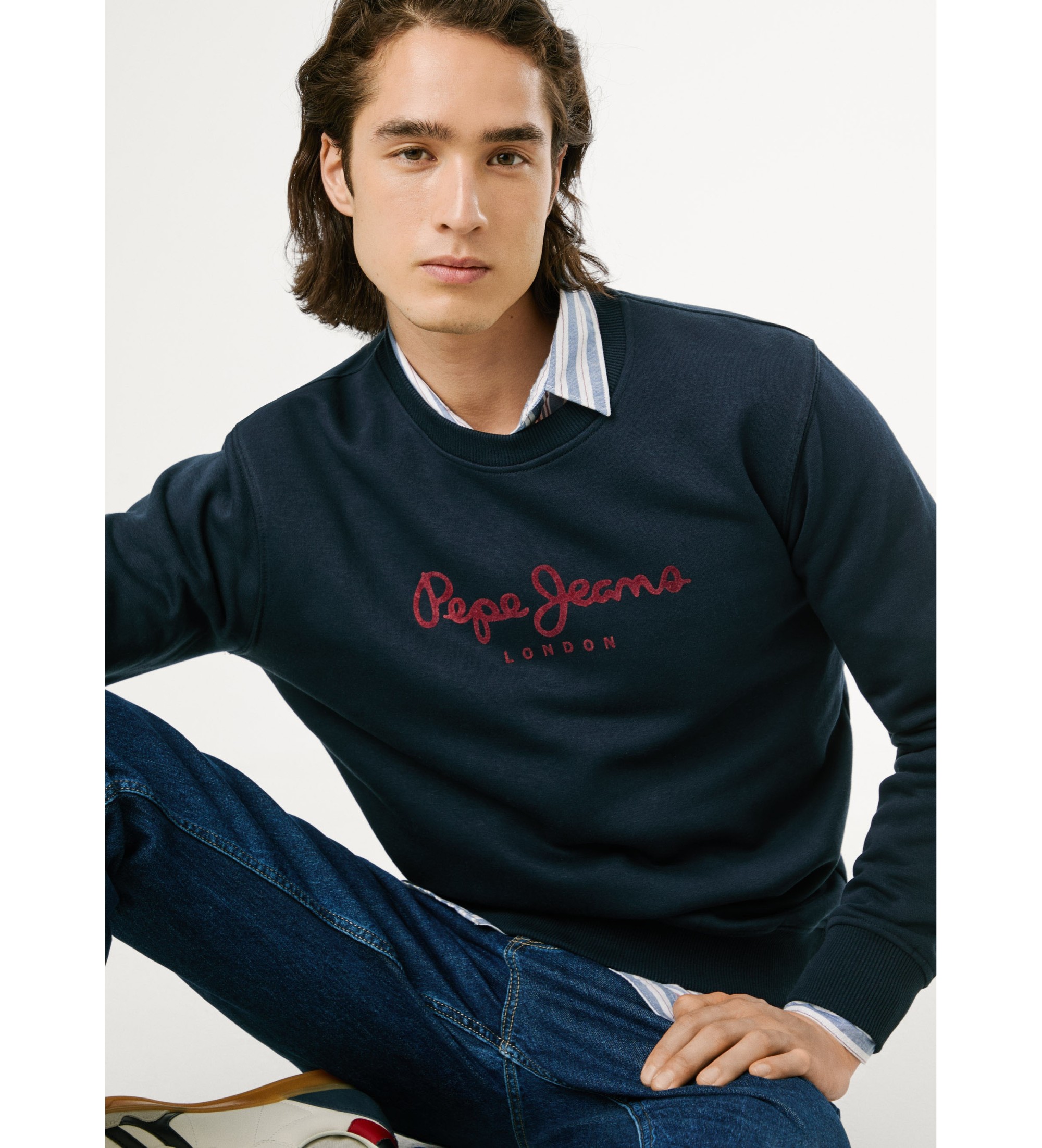 Jersey Hombre Pepe Jeans DERRIL CREW Sudadera Rugby Red/rojo