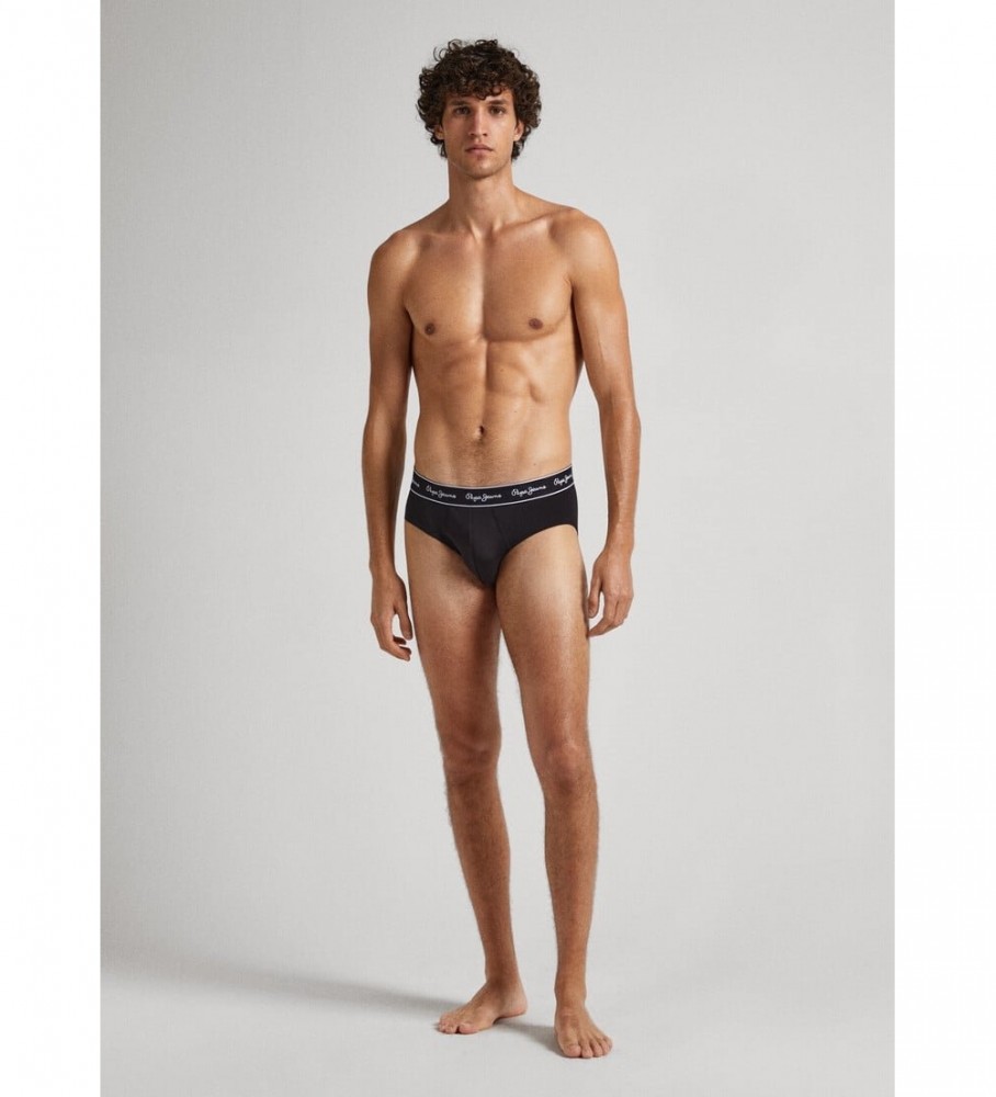 Pepe Jeans 3 paketi klasičnih črnih hlačk Pepe Jeans 3 paketi klasičnih črnih hlačk