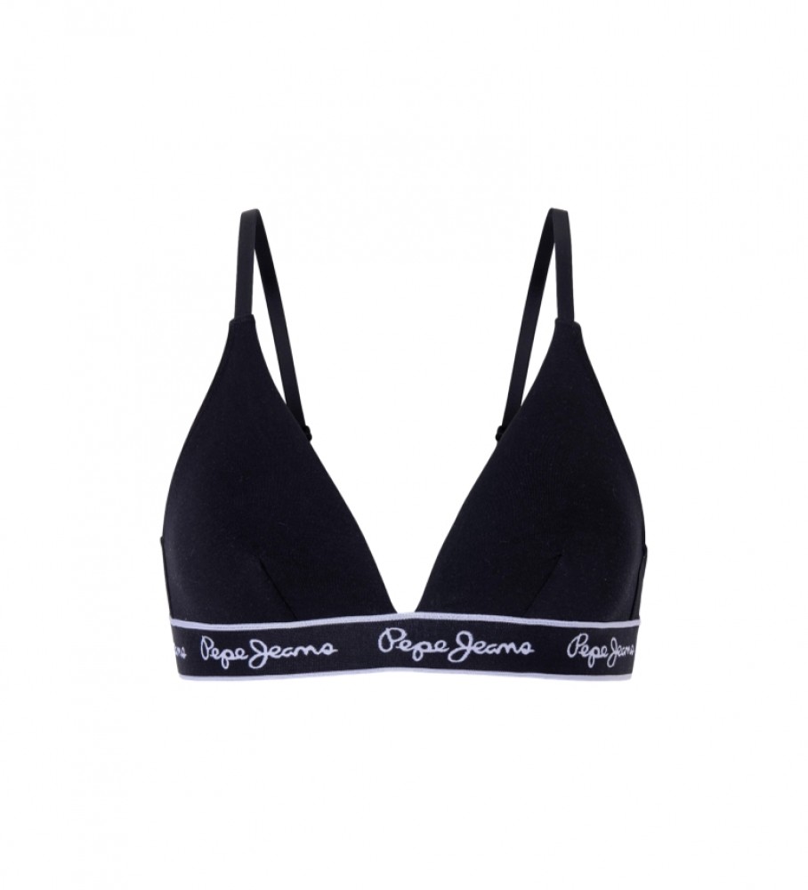 Pepe Jeans Elastic Cotton Bra black - ESD Store fashion, footwear and  accessories - best brands shoes and designer shoes