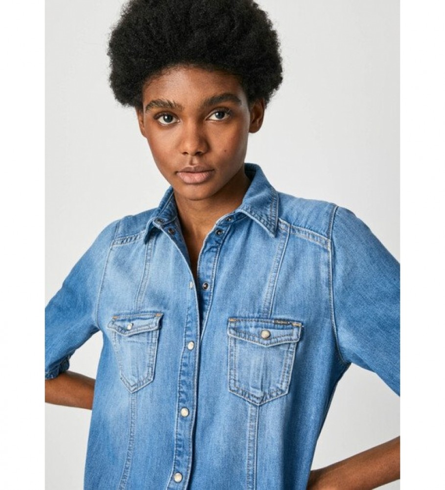 Pepe Jeans Denim Holly dress blue - Esdemarca Store fashion, footwear and  accessories - best brands shoes and designer shoes