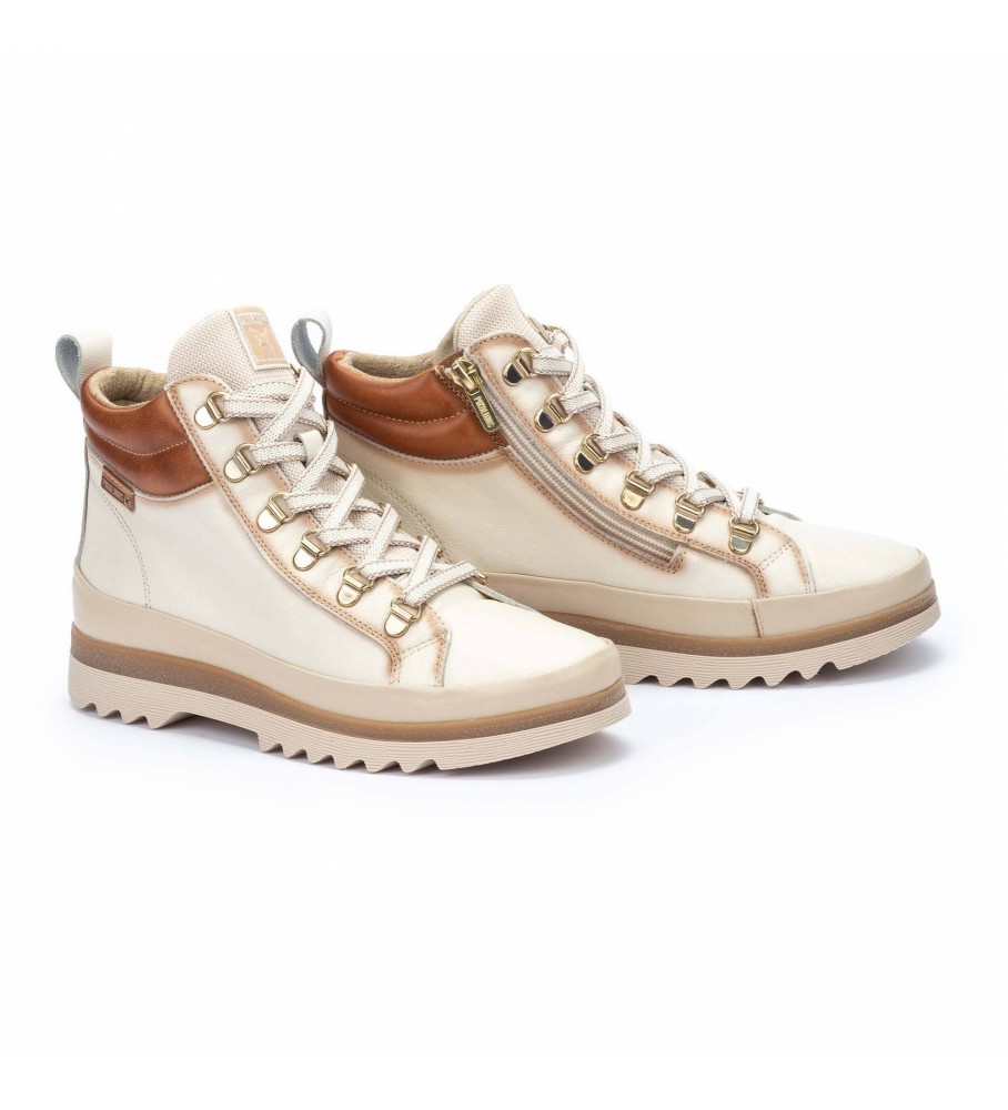 Pikolinos Botines de Piel Vigo blanco roto Tienda Esdemarca calzado