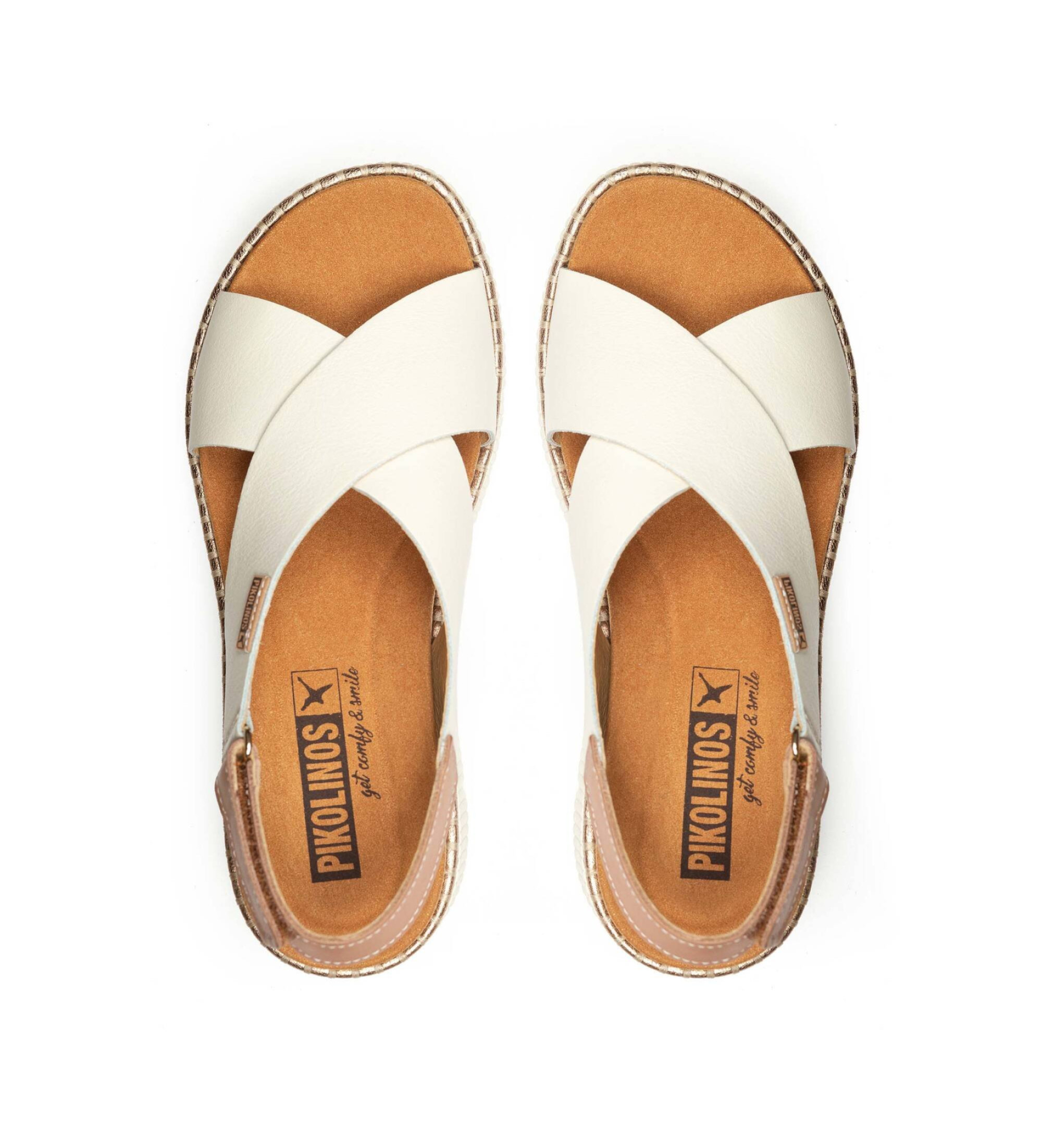 Pikolinos Sandales en cuir Gomer blanc cassé