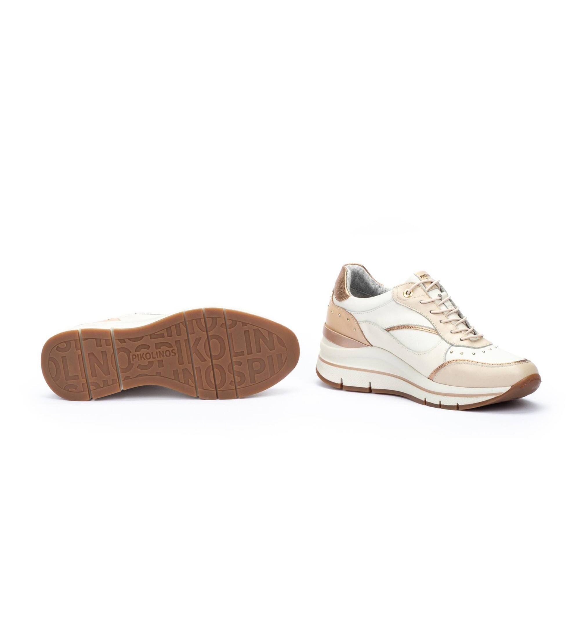 Pikolinos Baskets en cuir beige Girona