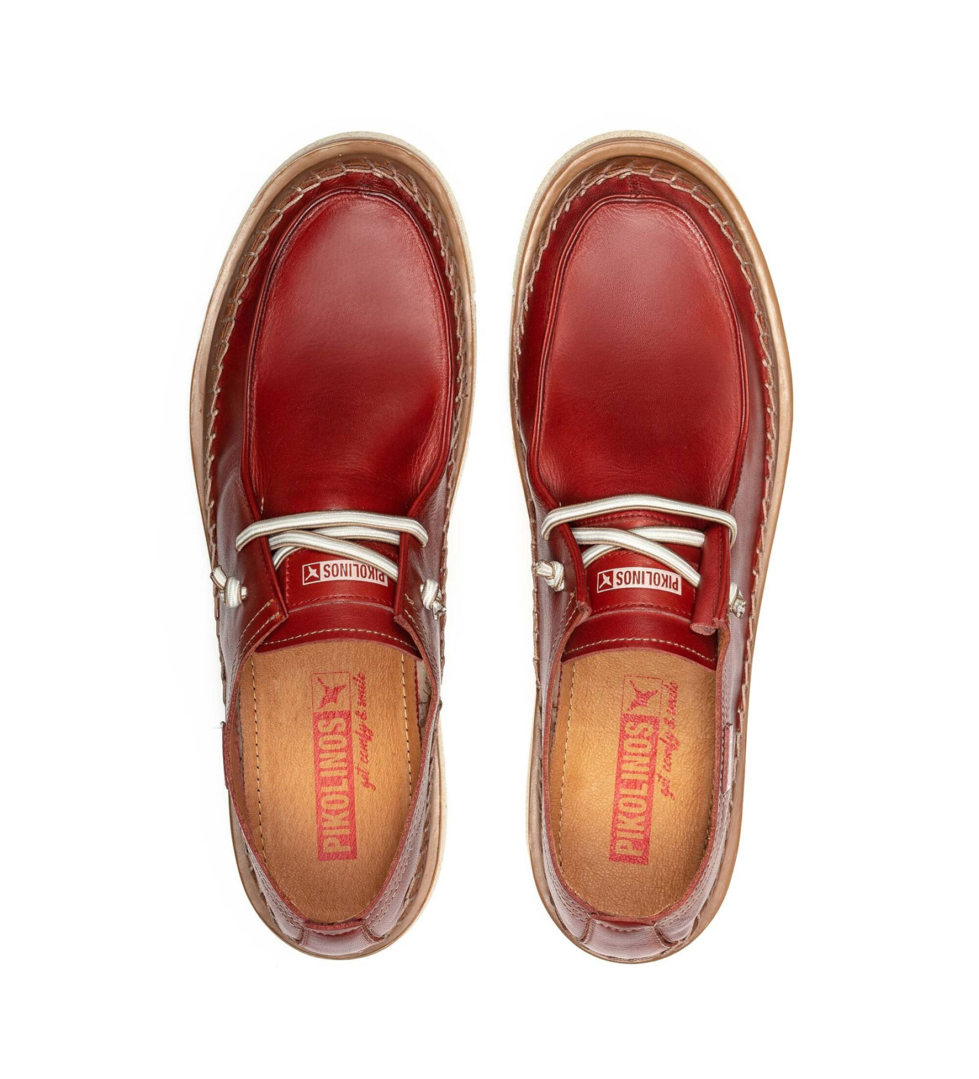 Sneakers marroni in pelle con suola bicolore Skechers