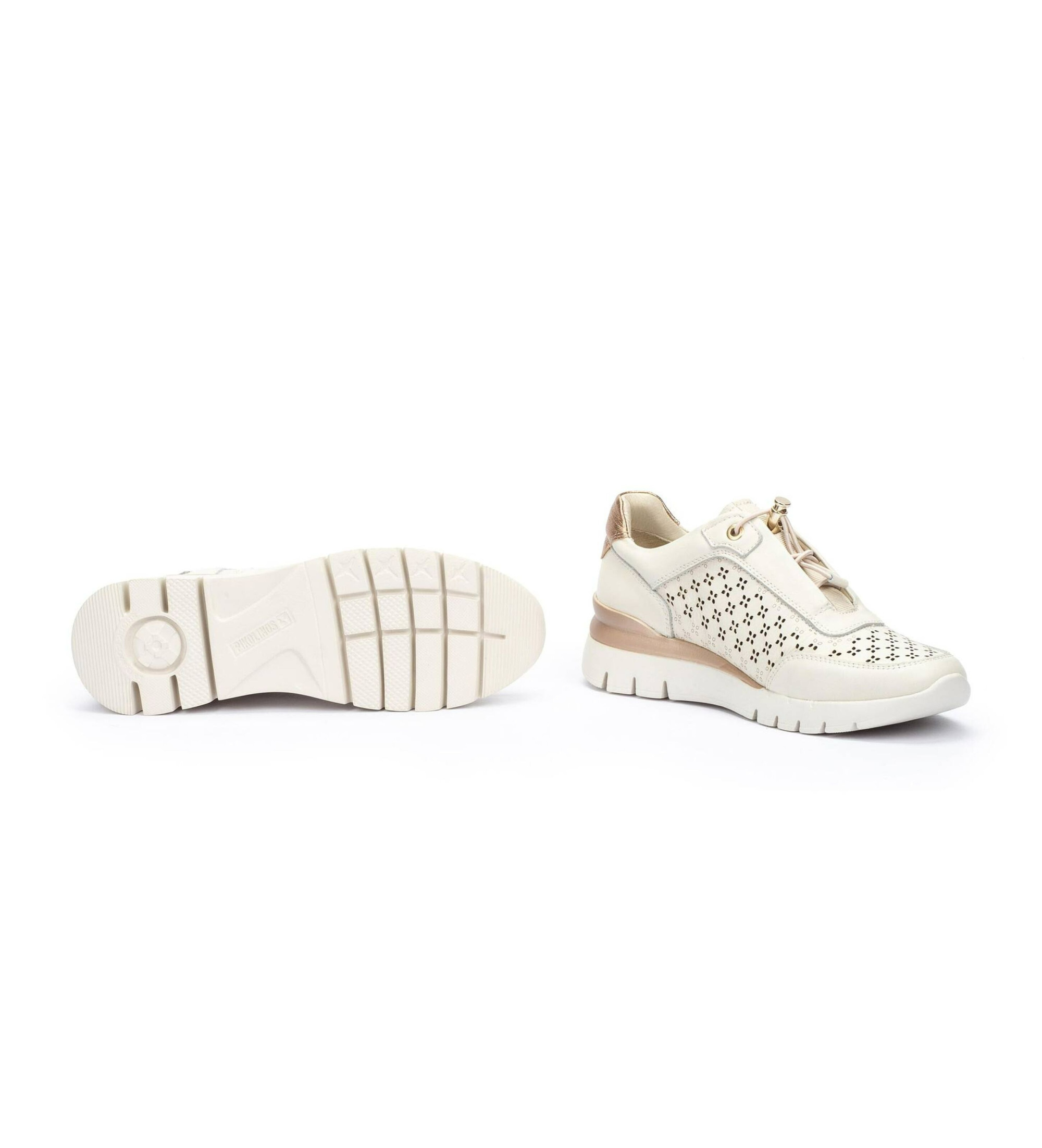 Pikolinos Skórzane buty sportowe Cantabria w kolorze złamanej bieli