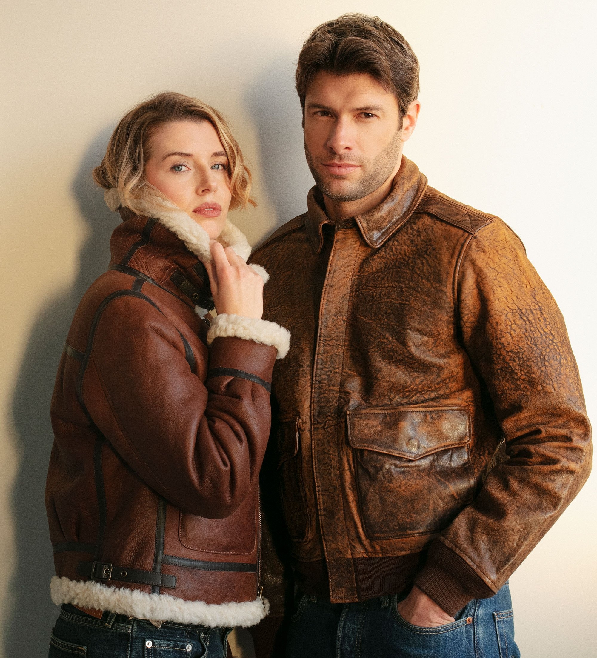 Polo Ralph Lauren Brown Aviator leather bomber - Esdemarca Store