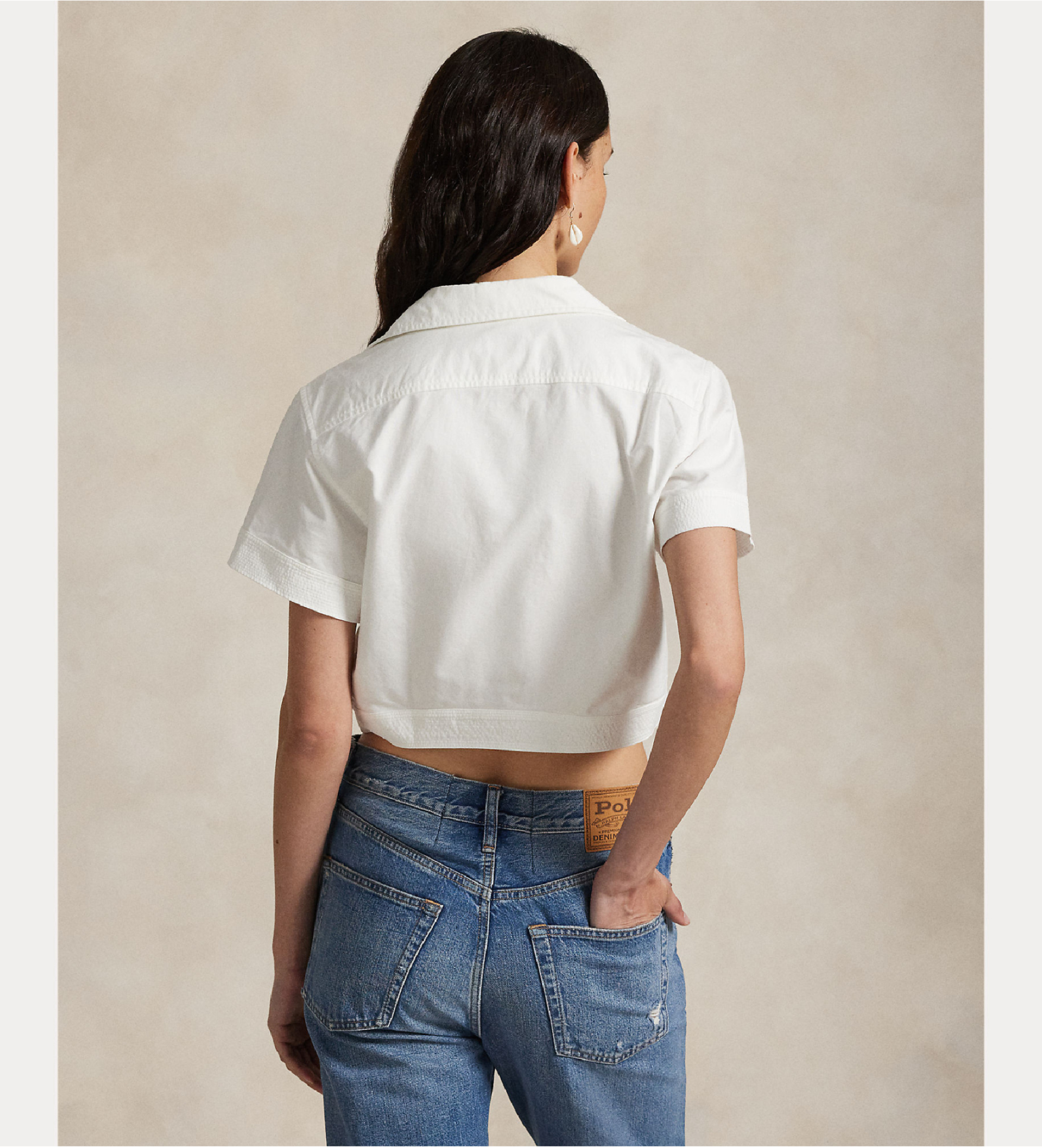 Polo Ralph Lauren Katoenen Cotton Oxford overhemd met witte strik