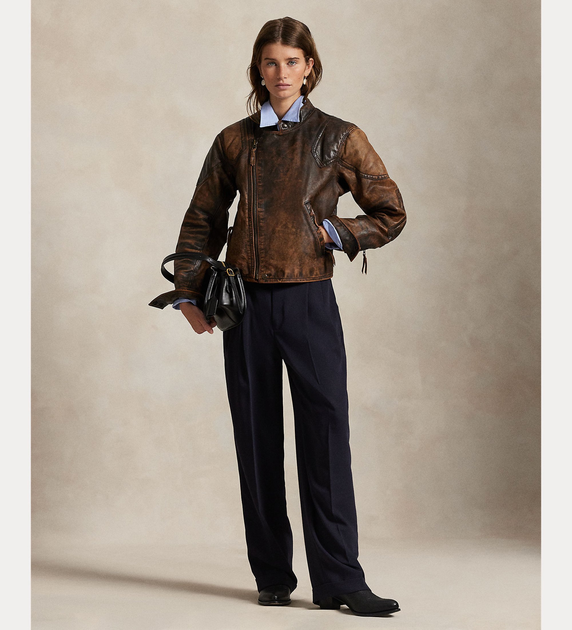 ジャケット・アウター Polo Ralph Lauren Brown leather jacket Polo Ralph Lauren Brown Leather Jacket | Harrods US