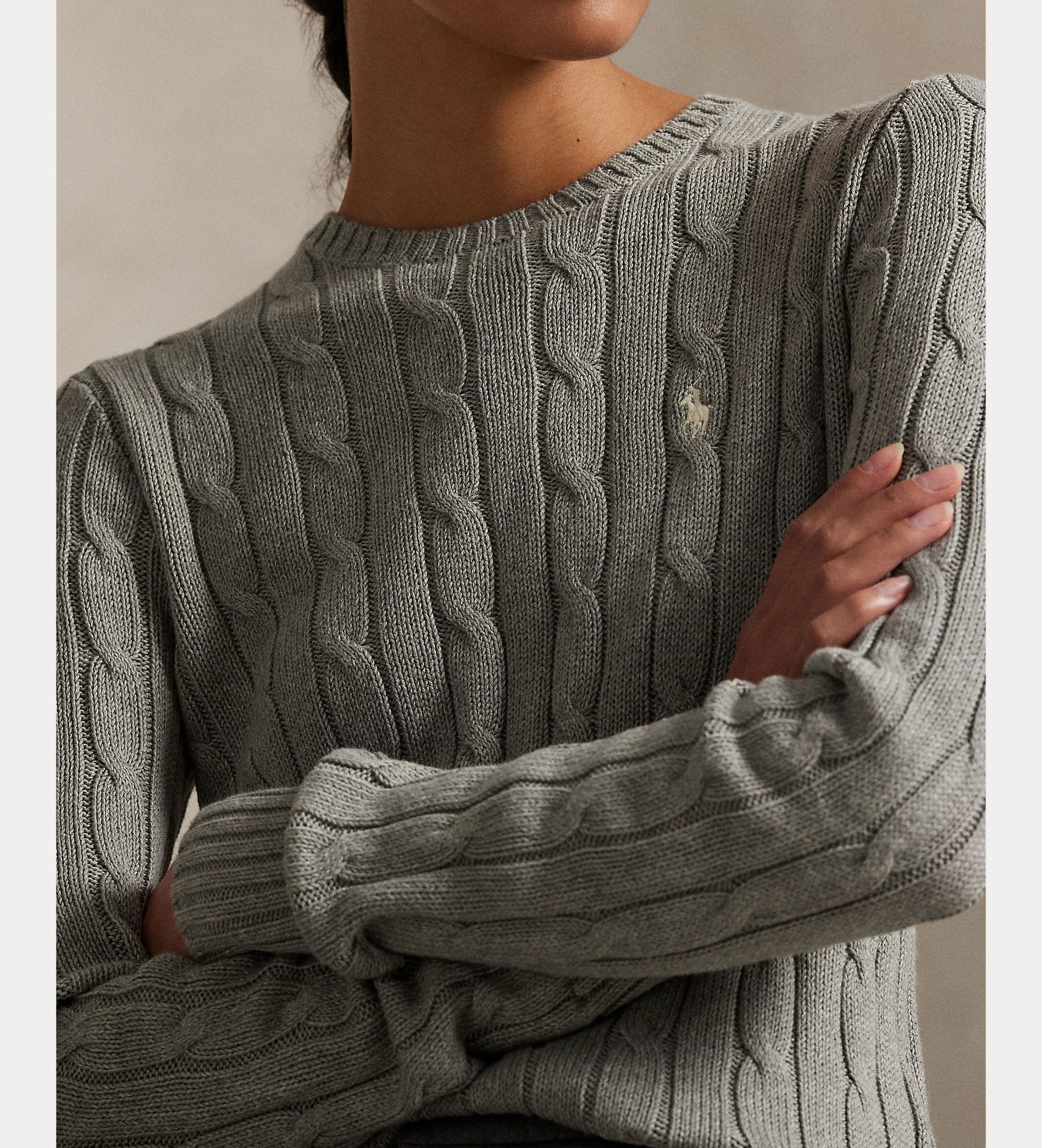 Polo Ralph Lauren Grey knotted jumper Esdemarca Store fashion