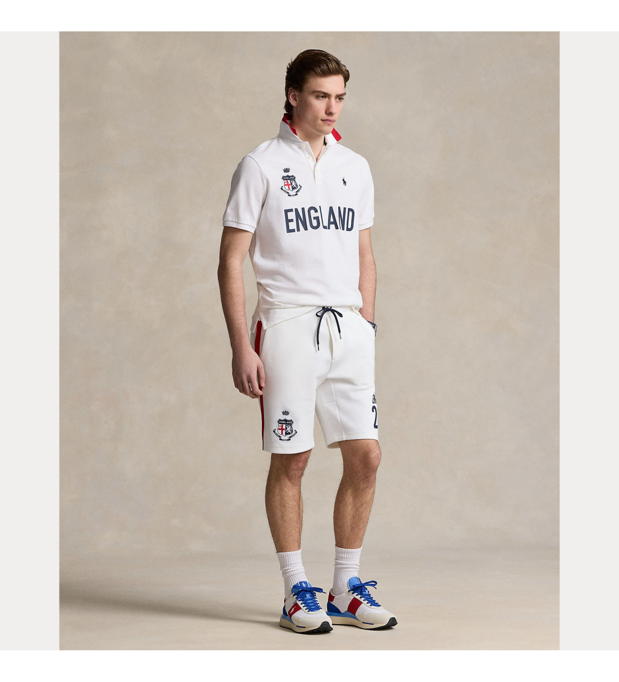 ★POLO RALPH LAUREN★ Classic fit England polo shirt white M Polo Ralph Lauren England Polo Shirt in White | SVD