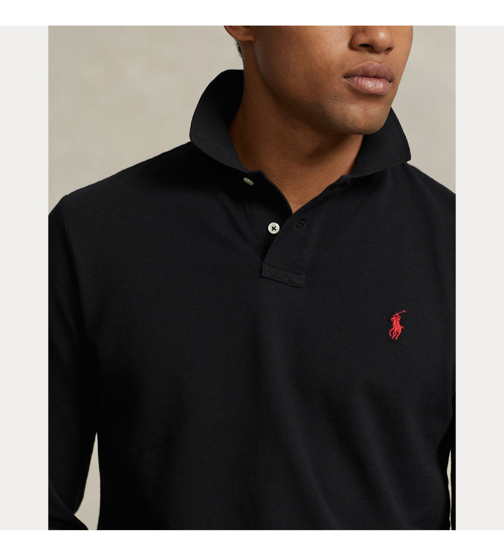 Polo by Ralph Lauren ブラック ビッグポロ slim fit Amazon | (ポロ ラルフローレン) メンズ 半袖 カスタムスリム