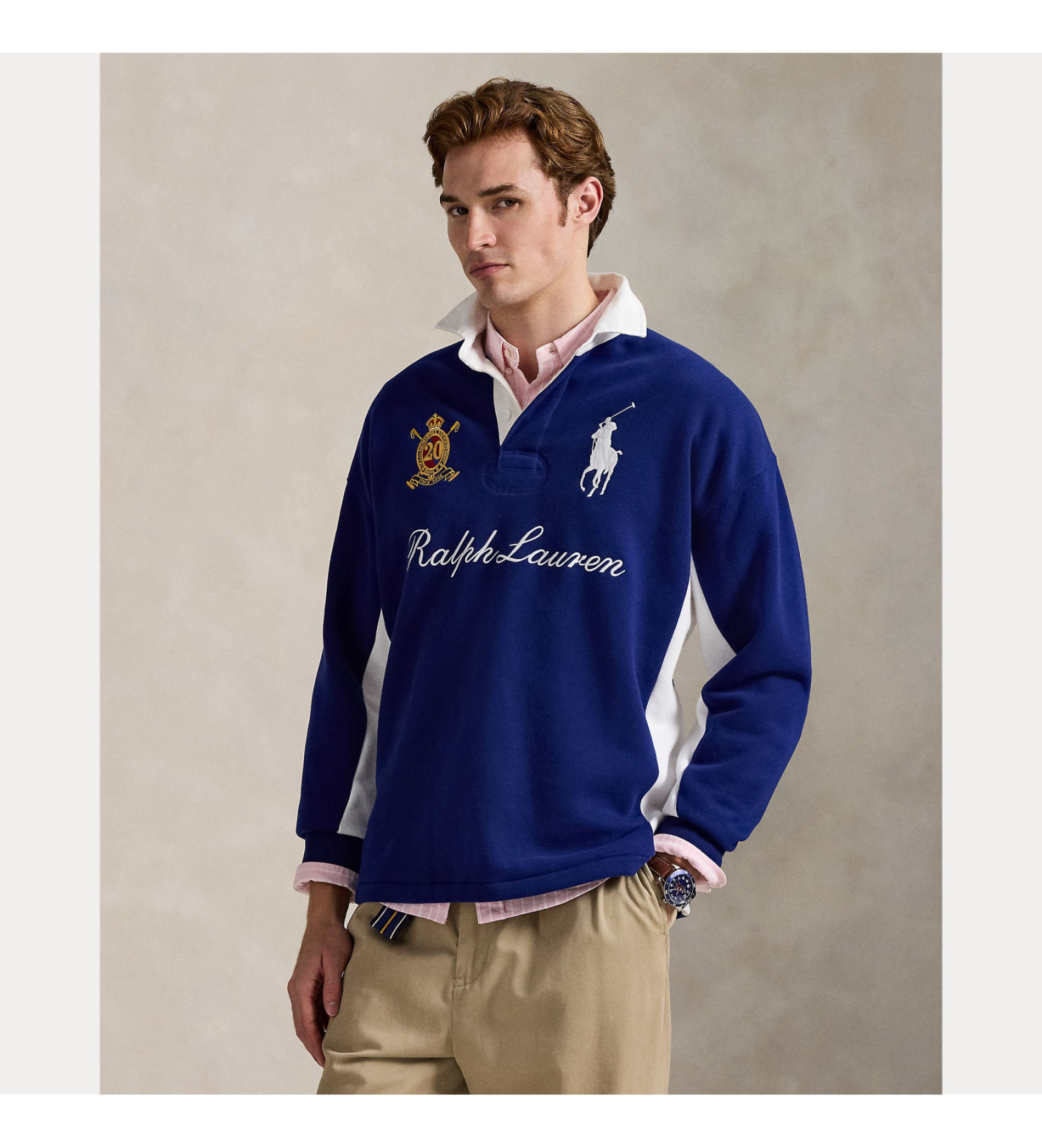 Polo Ralph Lauren Sweatshirt 20e anniversaire big pony bleu Polo Ralph Lauren Sweatshirt 20e anniversaire big pony bleu