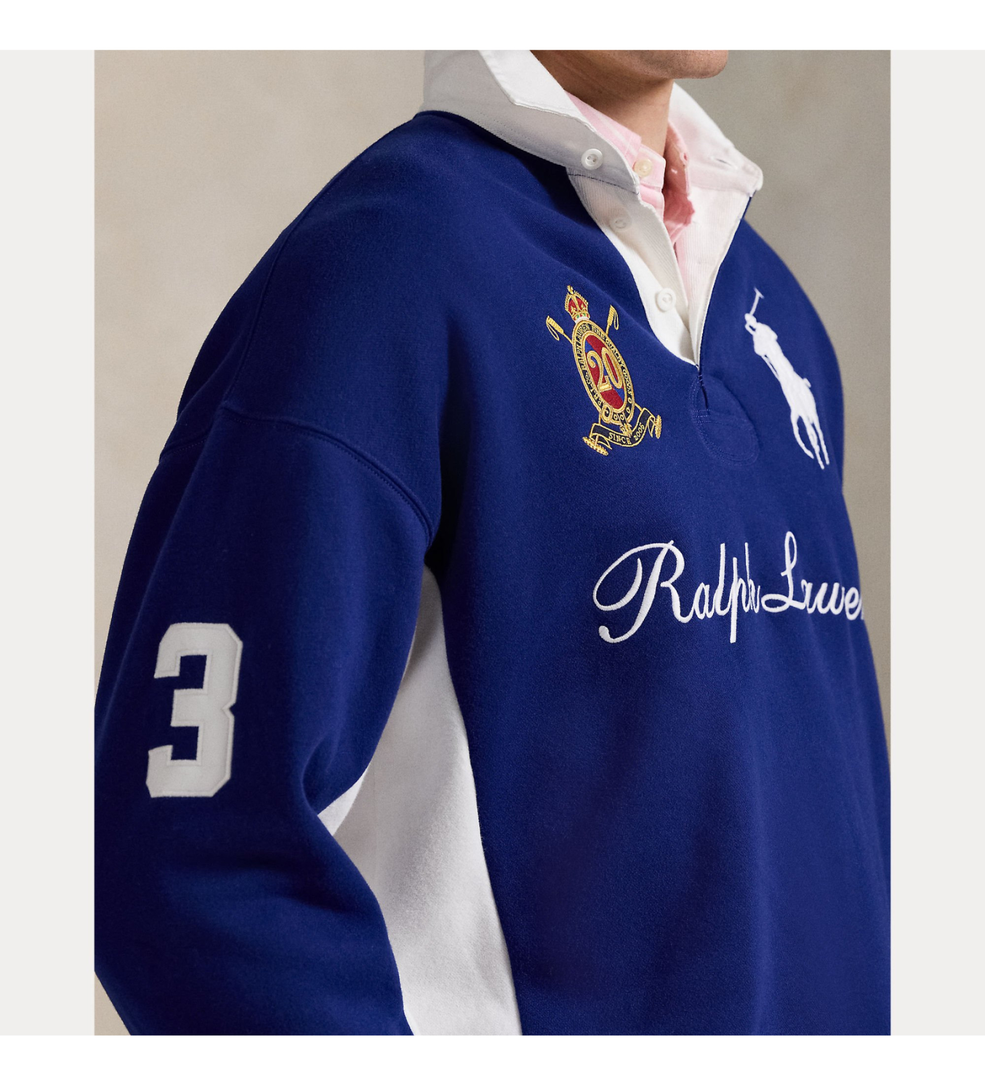 Polo Ralph Lauren Sweatshirt 20e anniversaire big pony bleu Polo Ralph Lauren Sweatshirt 20e anniversaire big pony bleu