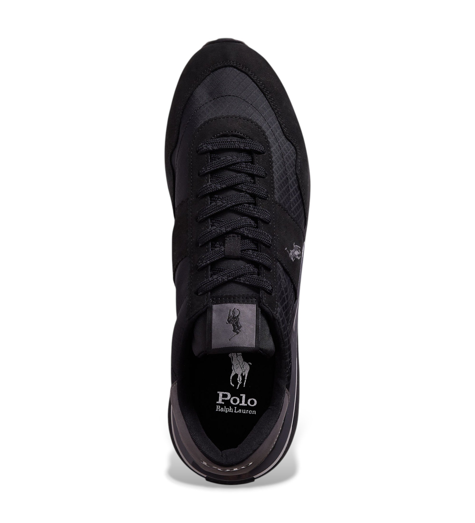 Polo Ralph Lauren Zapatillas de Piel Train 89 de nobuck y oxford negro ...