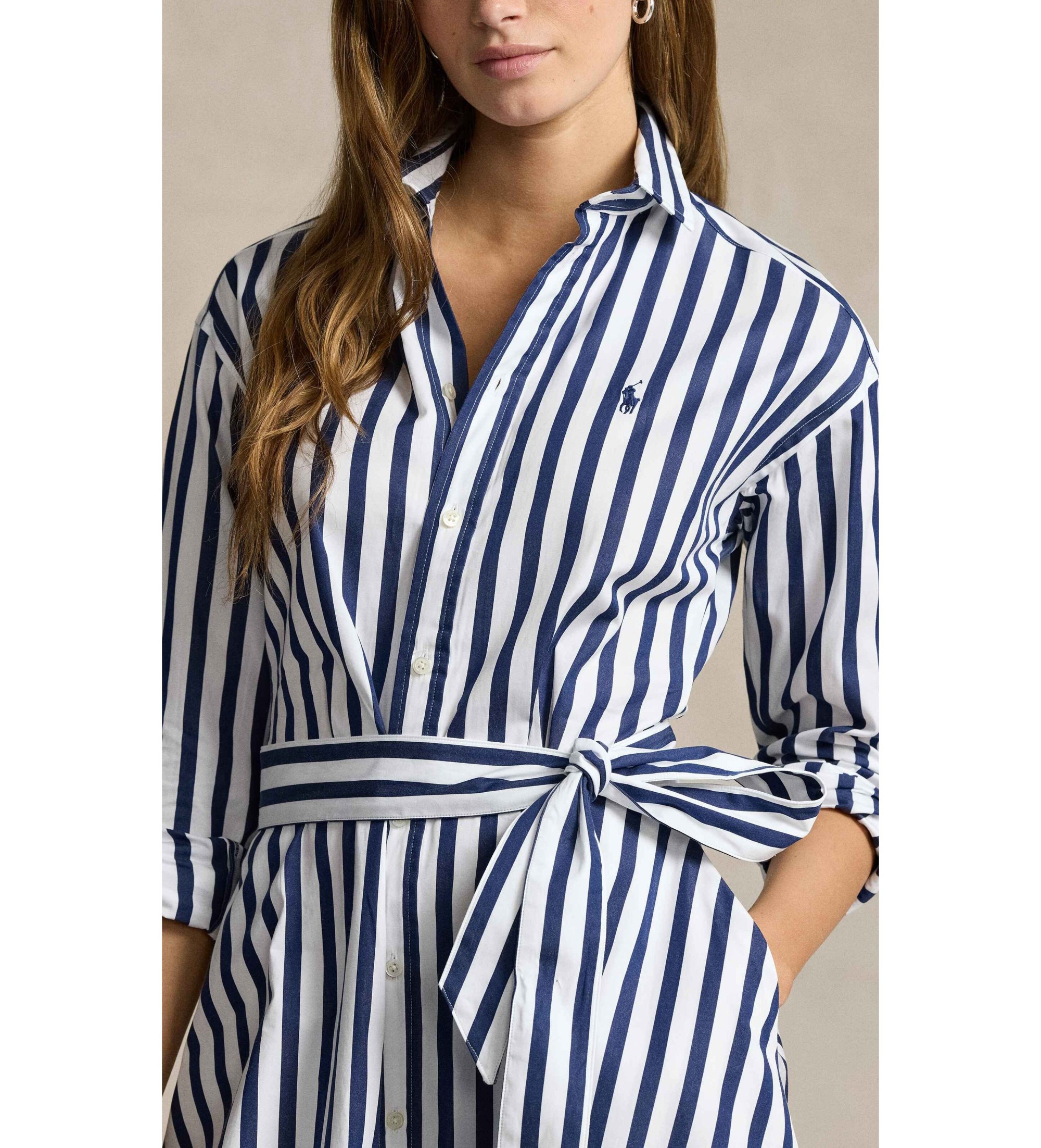 Polo Ralph Lauren Sukienka koszulowa granatowa