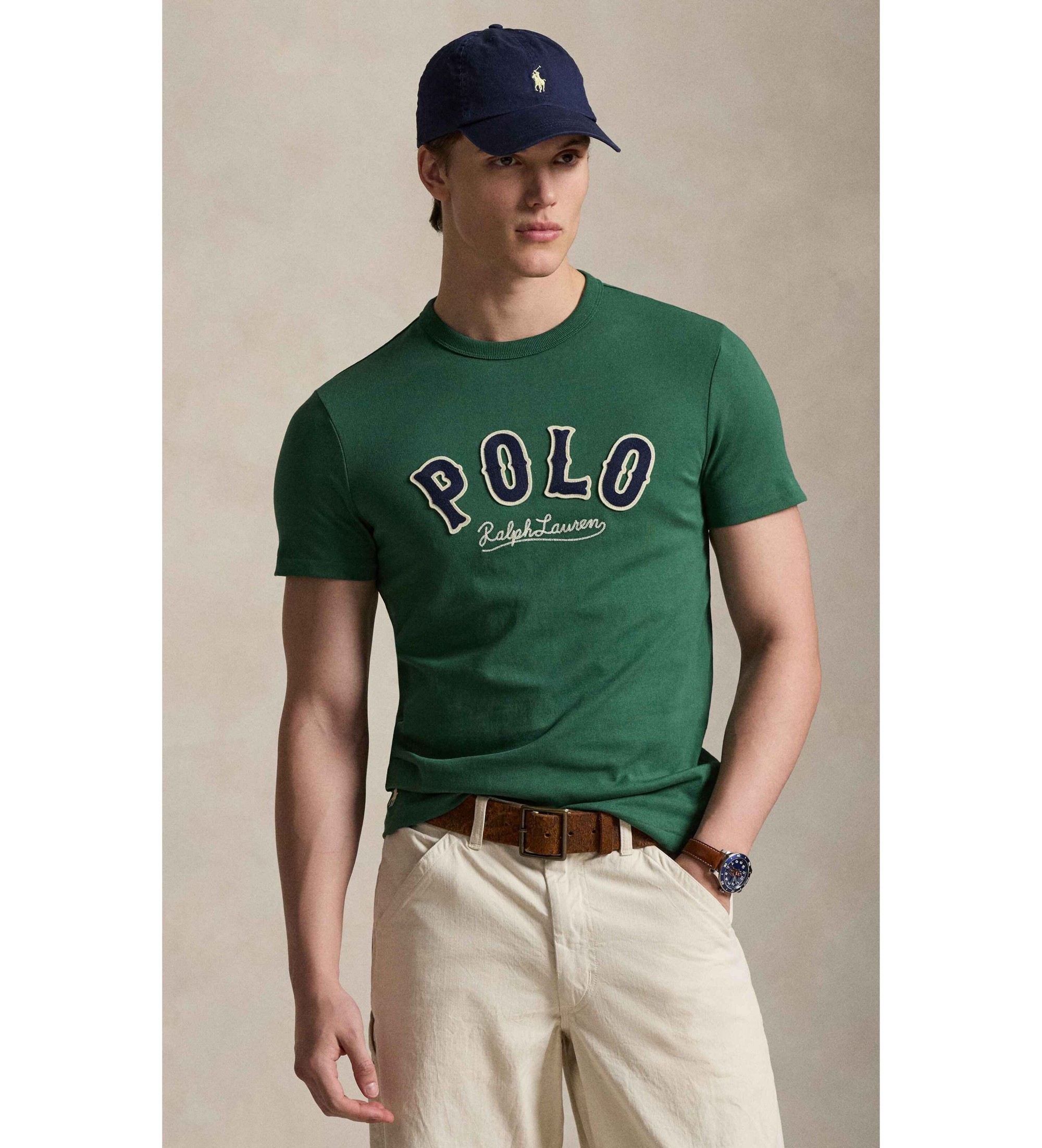 Polo Ralph Lauren T-shirt com log�tipo Western verde