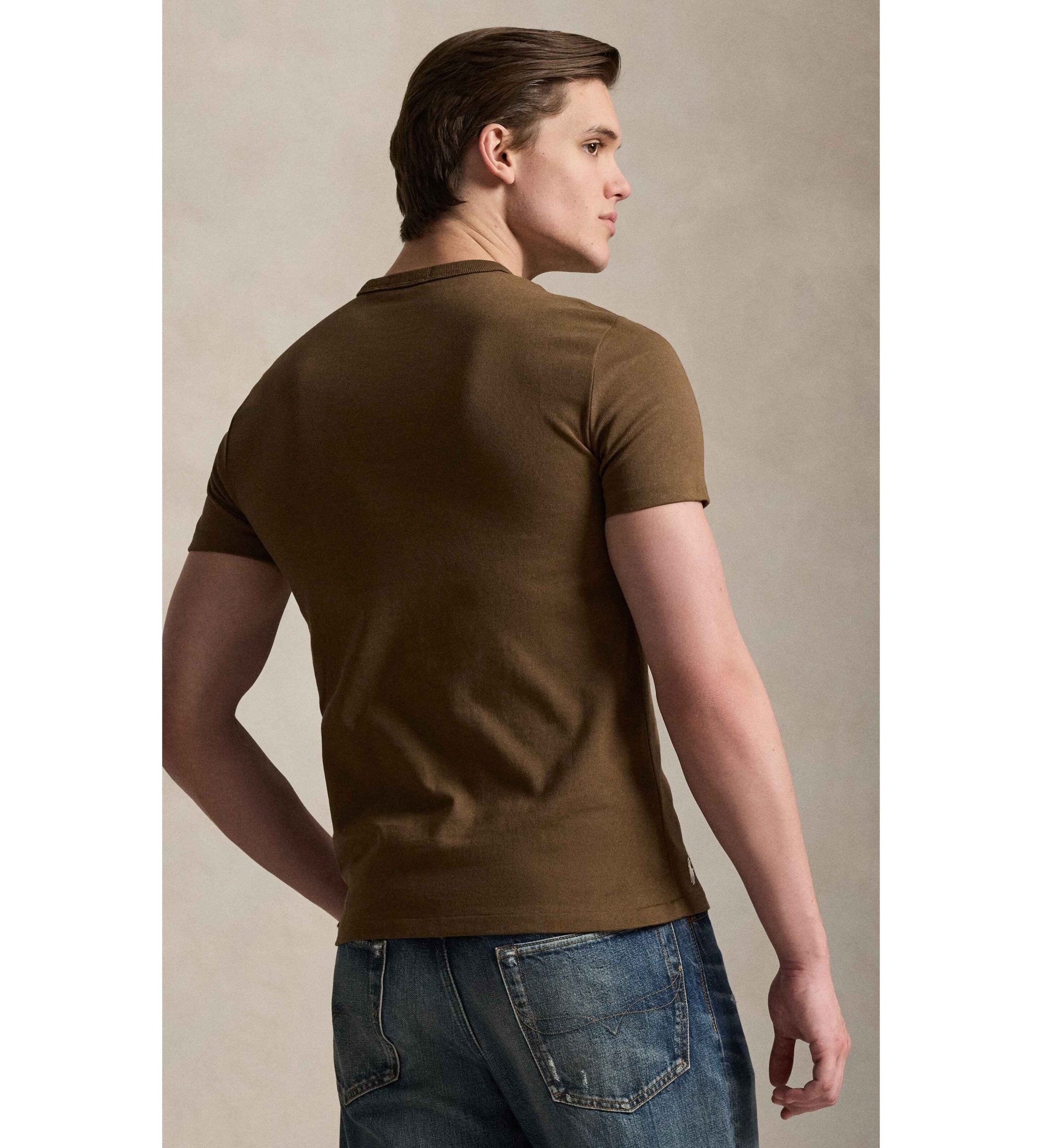 Polo Ralph Lauren T-shirt com log�tipo ocidental castanho