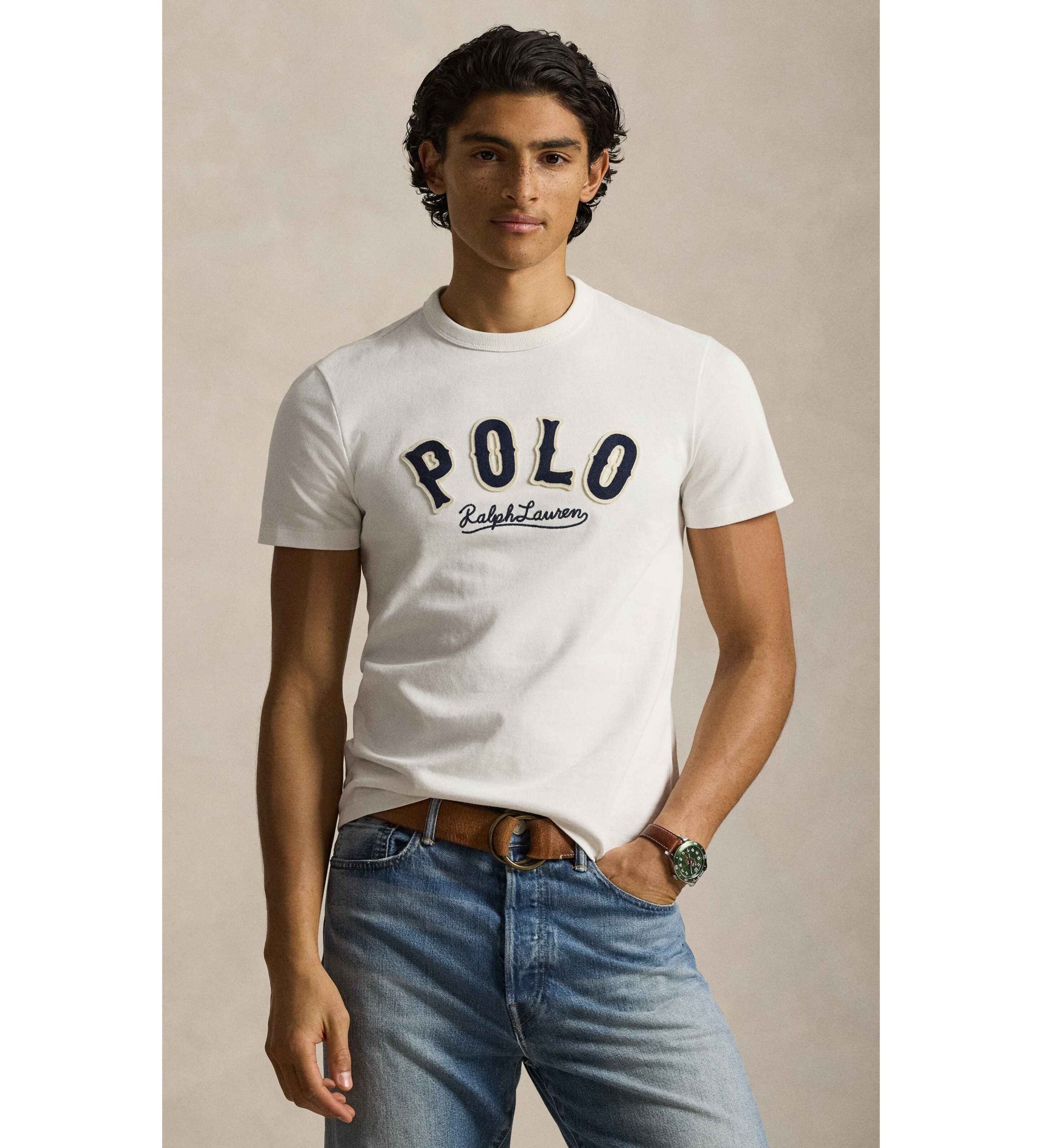 Polo Ralph Lauren T-shirt com log�tipo ocidental em branco